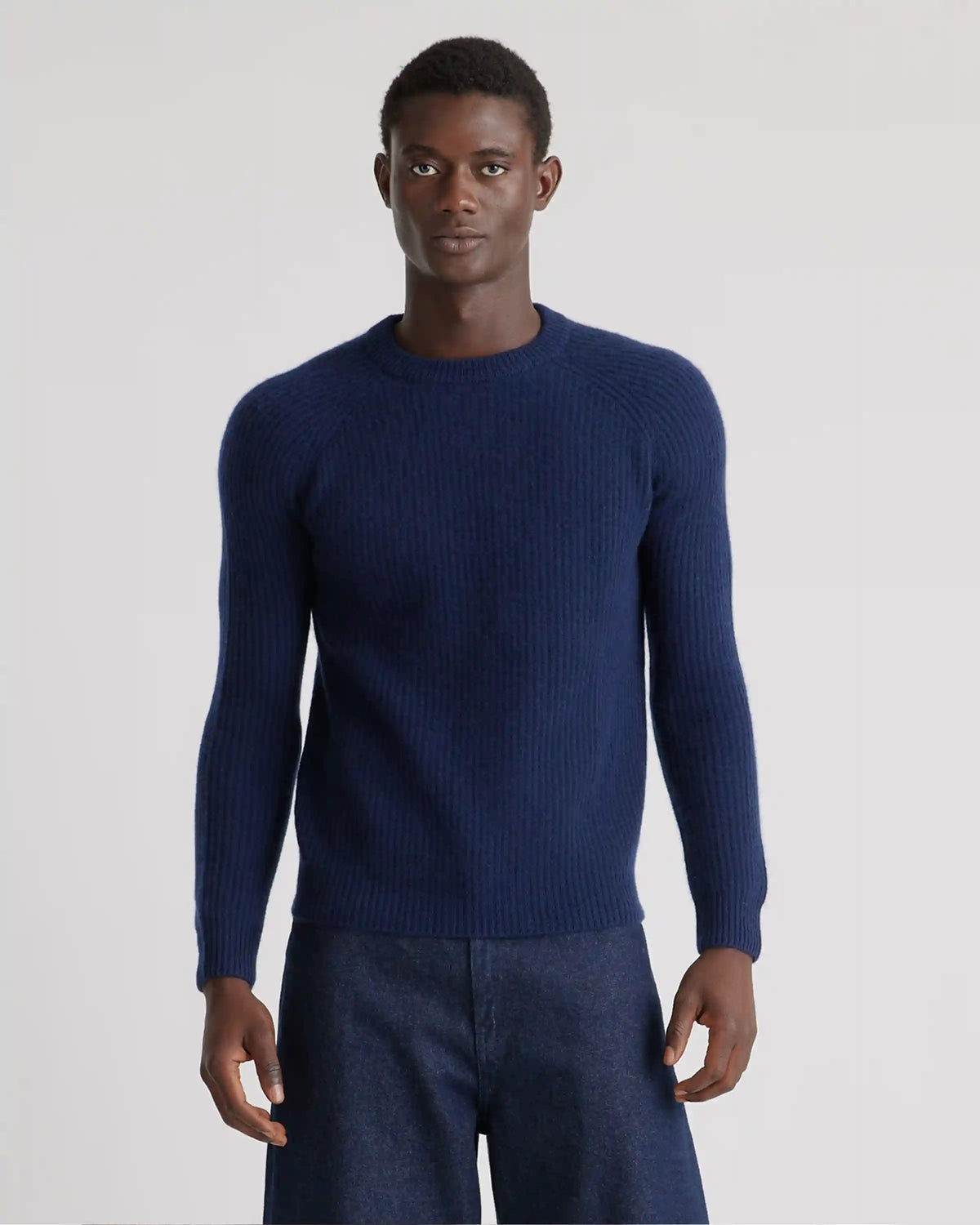 Mongolian Spring Cashmere Fisherman Crewneck Sweater