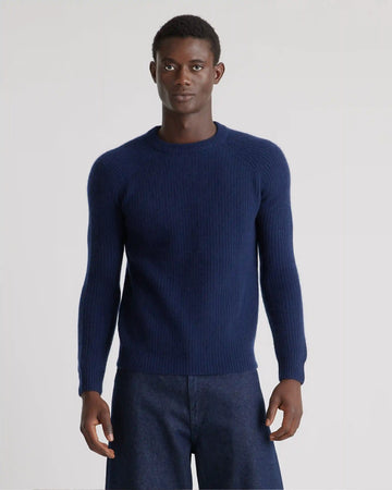 Mongolian Spring Cashmere Fisherman Crewneck Sweater