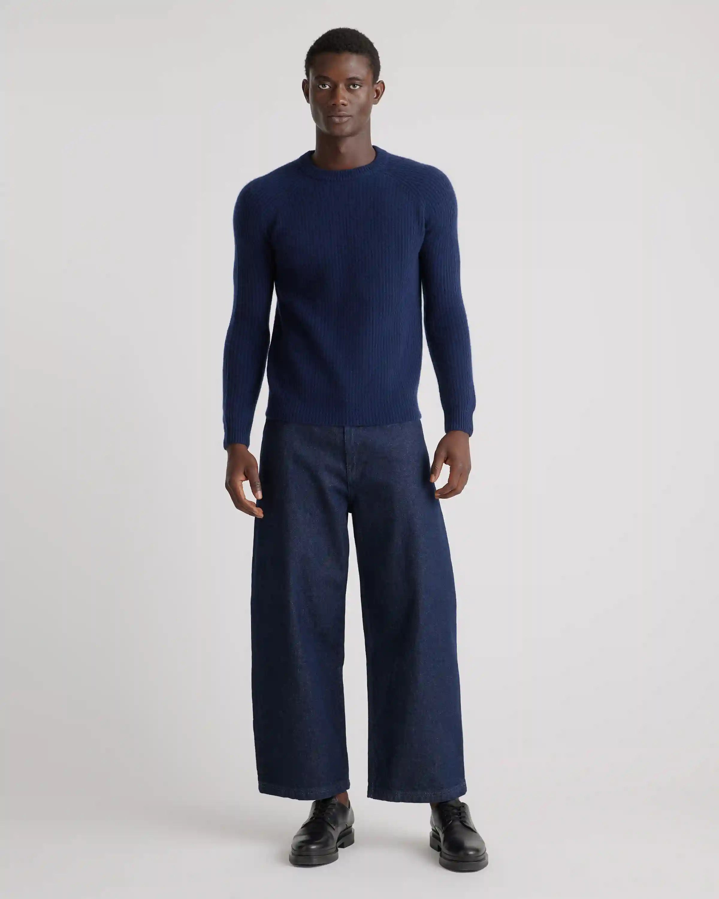 Mongolian Spring Cashmere Fisherman Crewneck Sweater