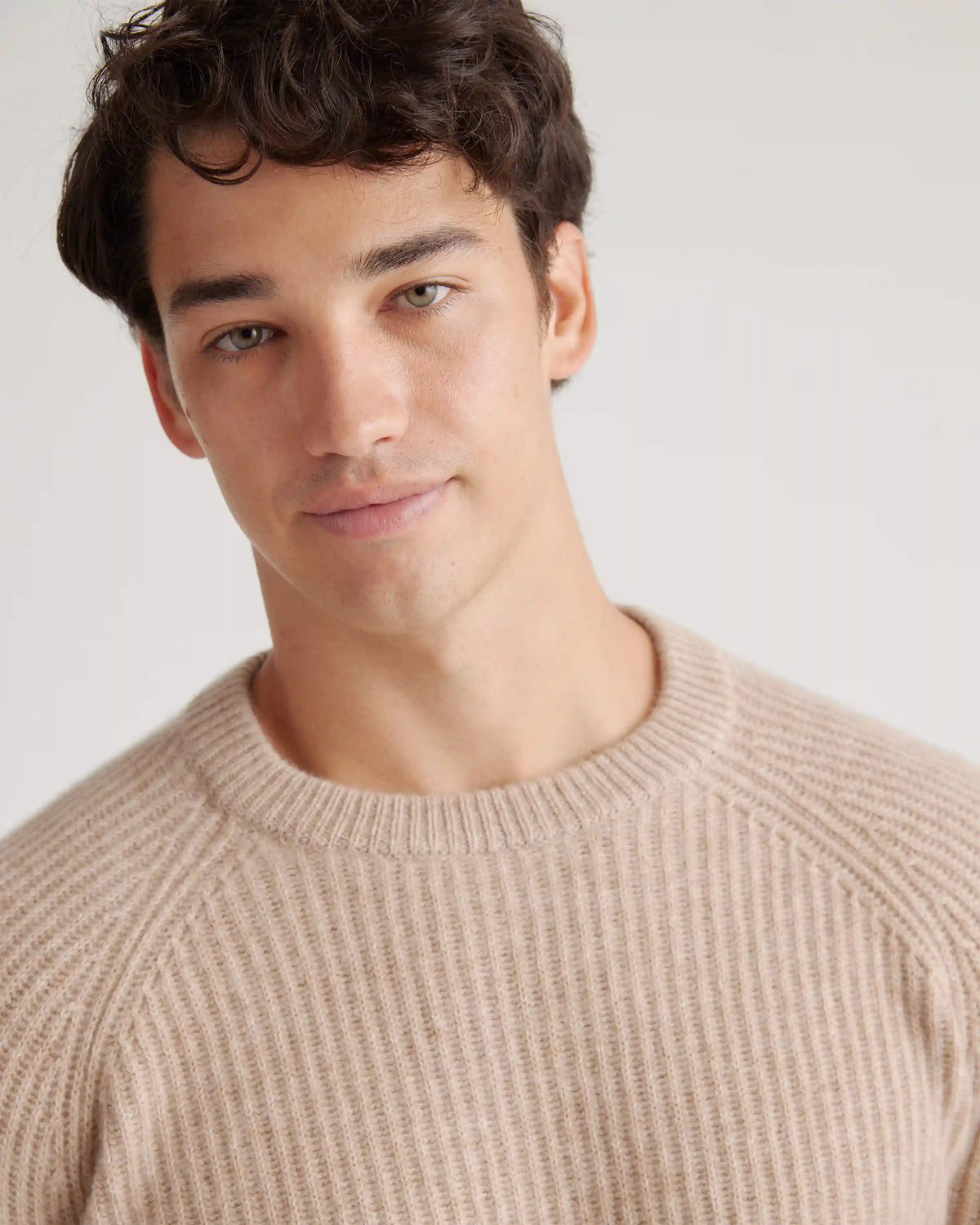 Mongolian Spring Cashmere Fisherman Crewneck Sweater