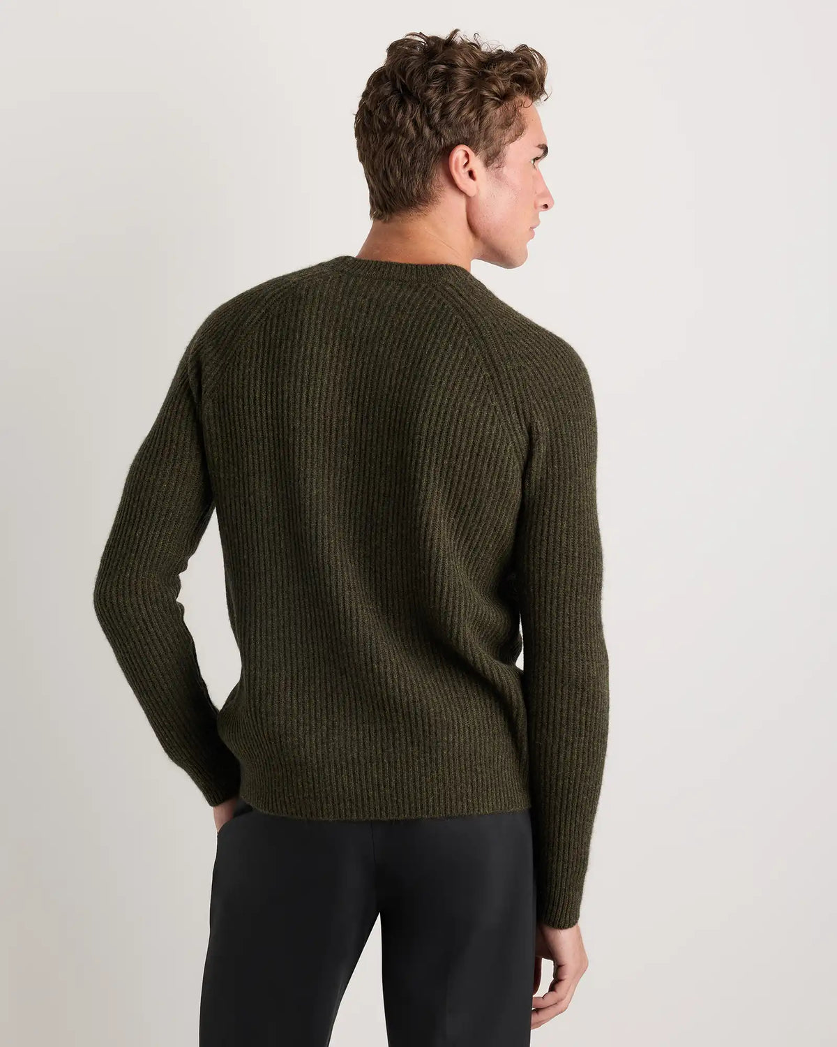 Mongolian Cashmere Fisherman Crewneck Sweater