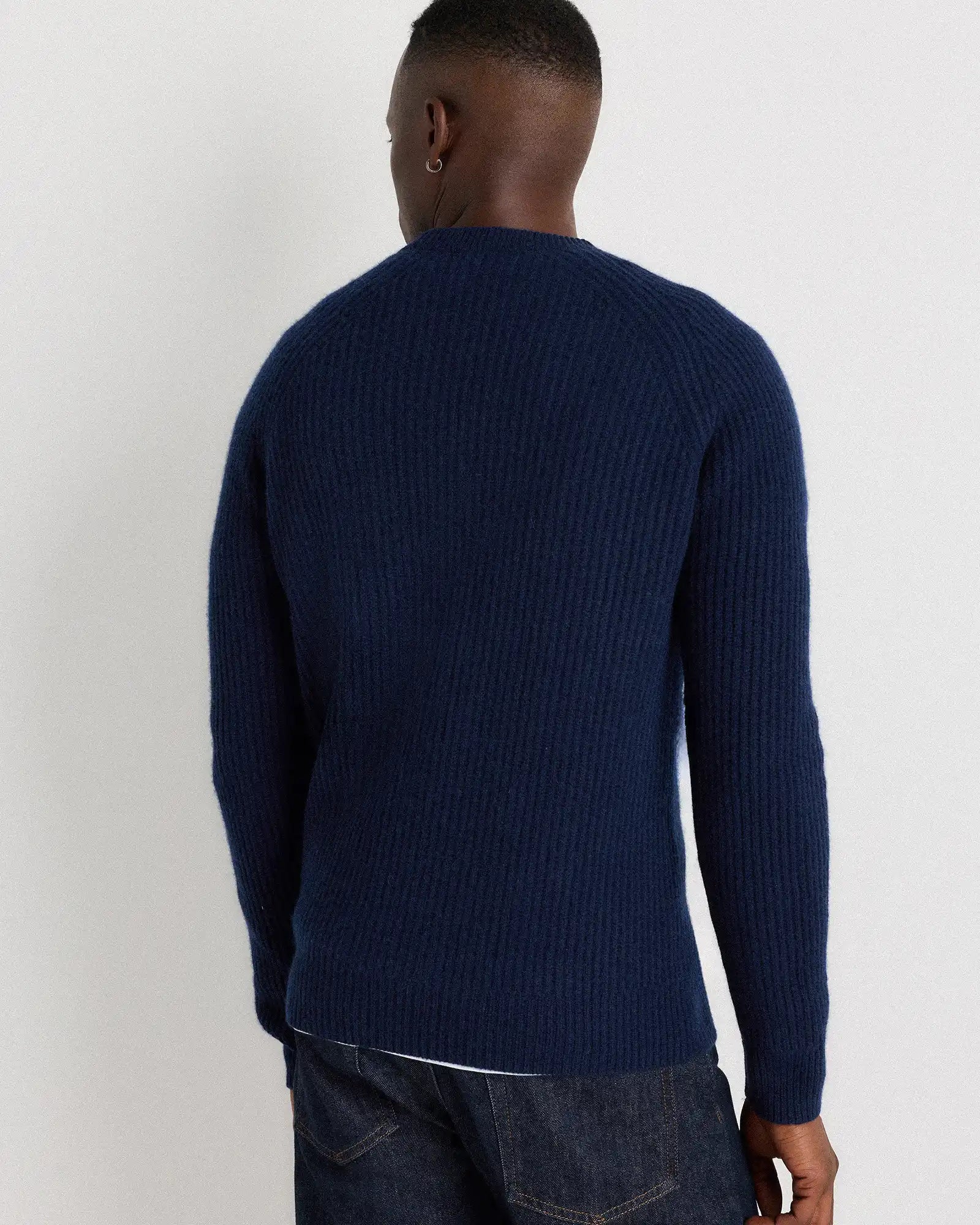 Mongolian Cashmere Fisherman Crewneck Sweater