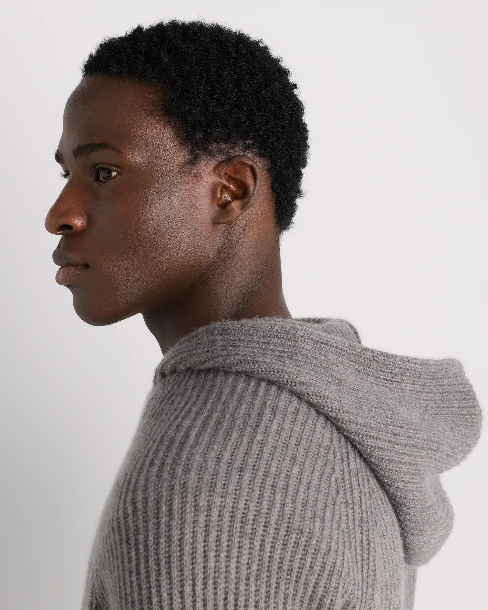 Mongolian Cashmere Fisherman Pullover Hoodie