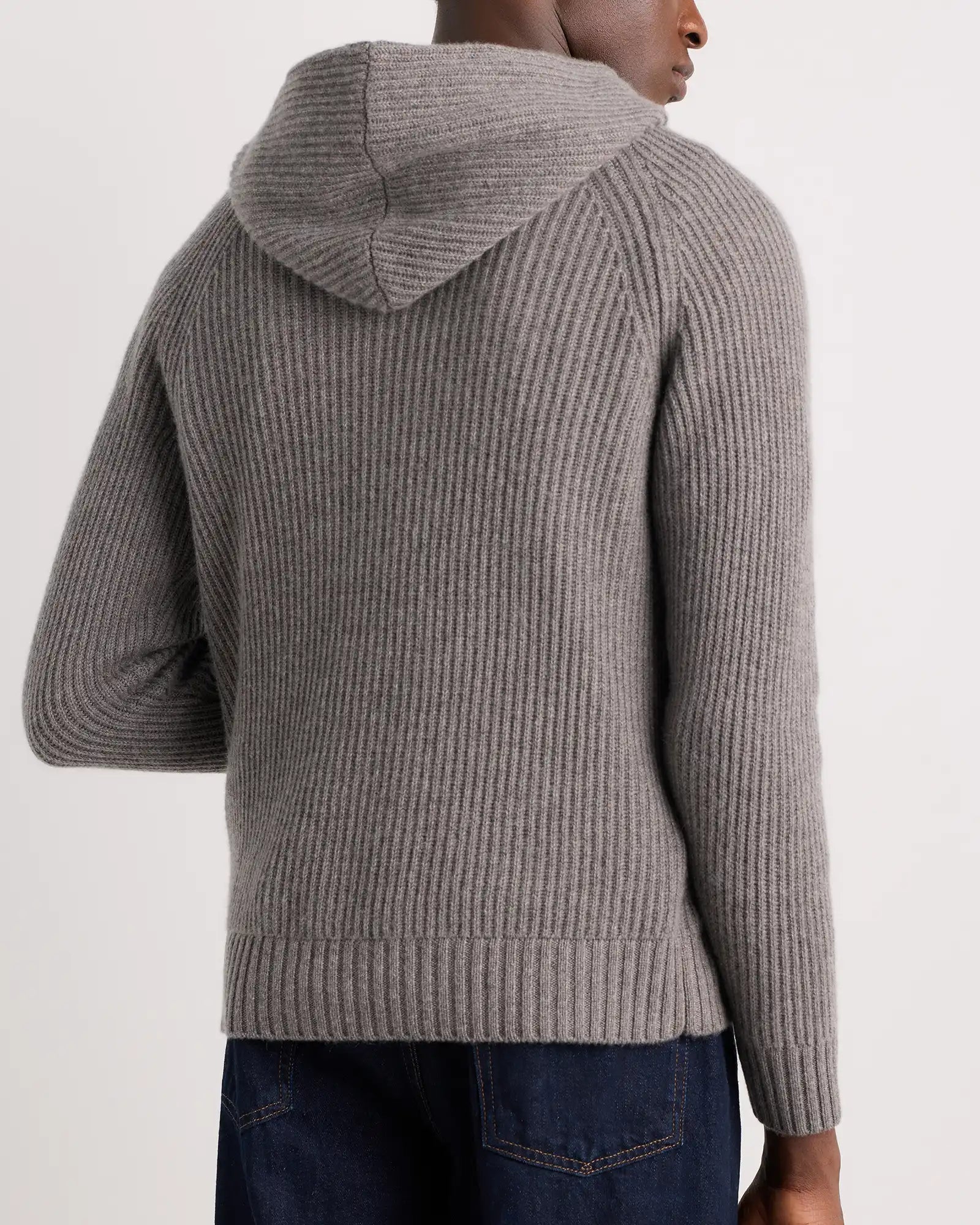 Mongolian Cashmere Fisherman Pullover Hoodie