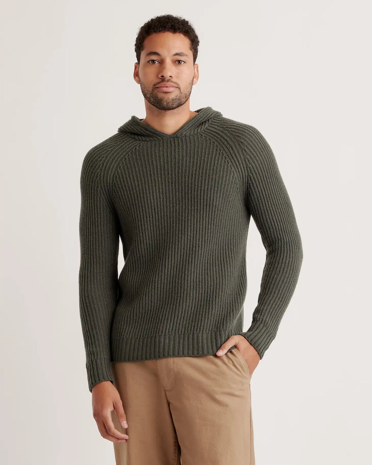 Mongolian Spring Cashmere Fisherman Pullover Hoodie