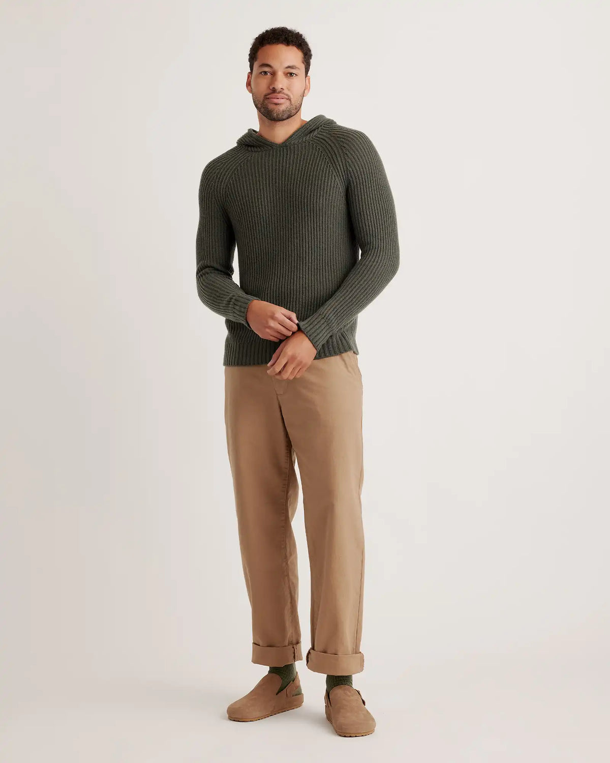 Mongolian Spring Cashmere Fisherman Pullover Hoodie