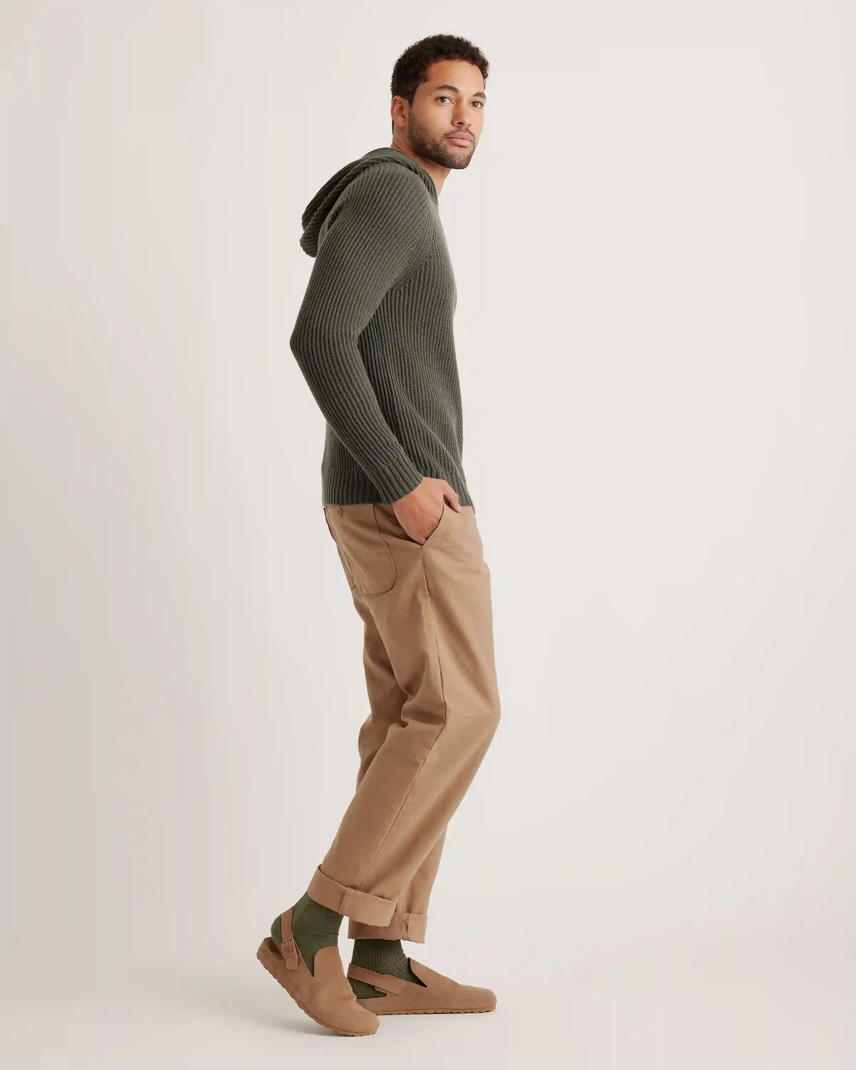 Mongolian Spring Cashmere Fisherman Pullover Hoodie