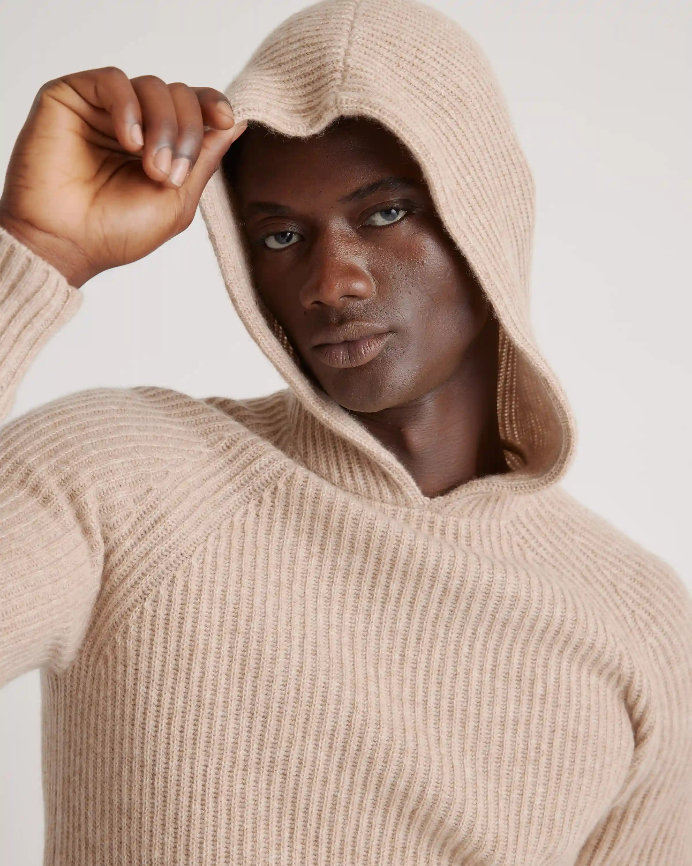Mongolian Spring Cashmere Fisherman Pullover Hoodie