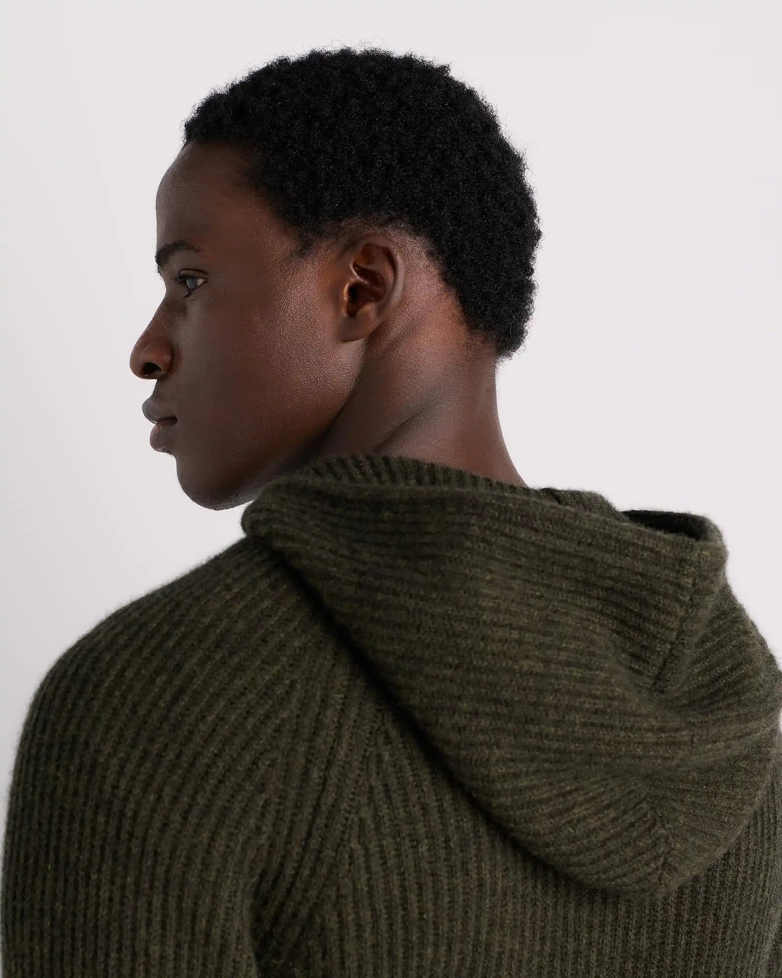 Mongolian Cashmere Fisherman Pullover Hoodie