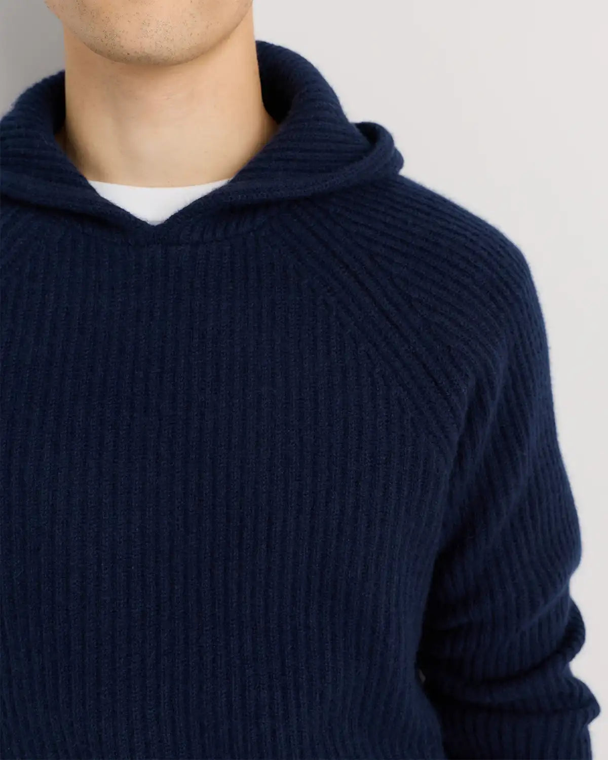 Mongolian Cashmere Fisherman Pullover Hoodie