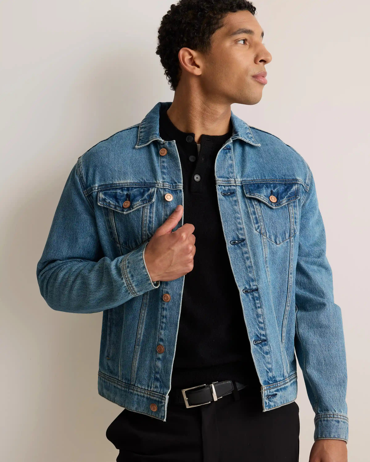 Mongolian Cashmere Henley Sweater