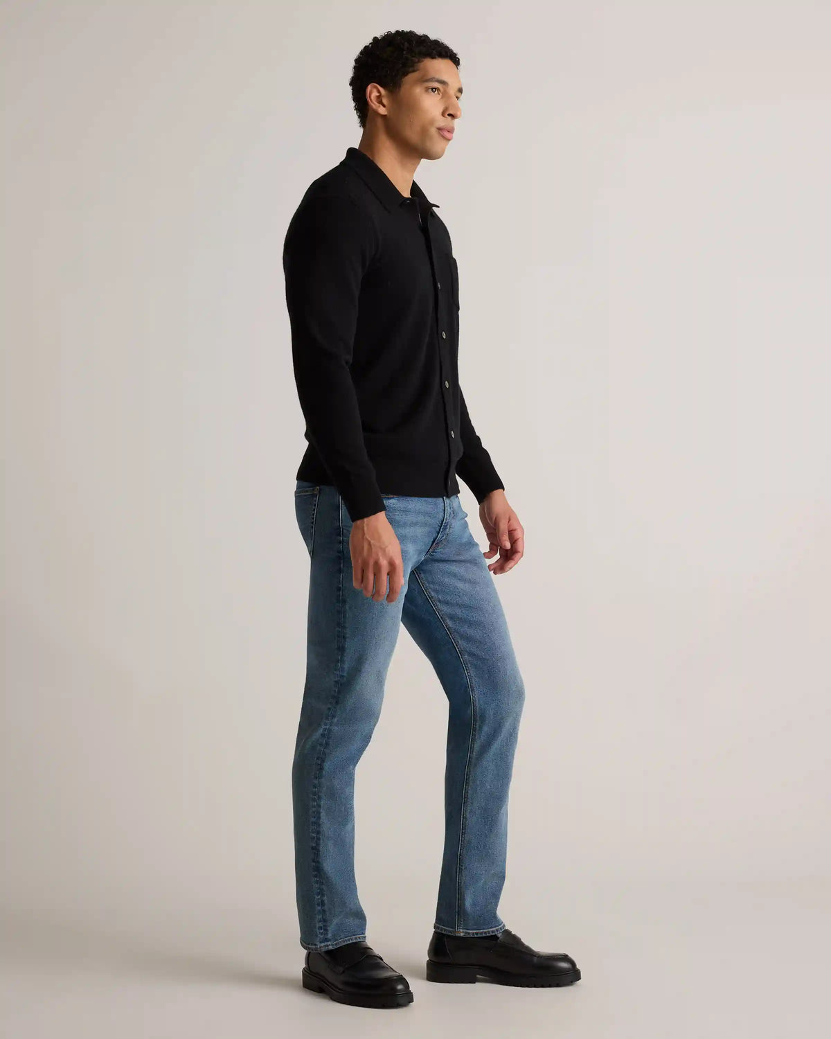 Mongolian Cashmere Button Down Sweater
