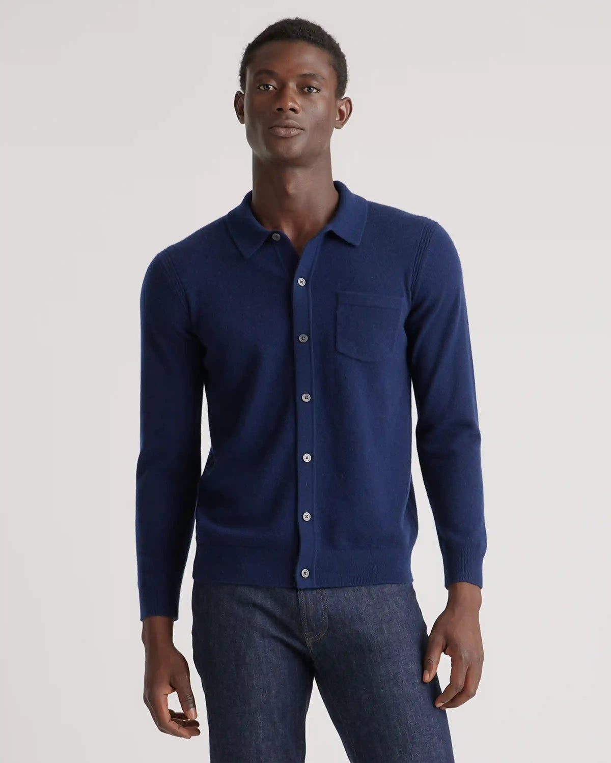 Mongolian Cashmere Button Down Sweater