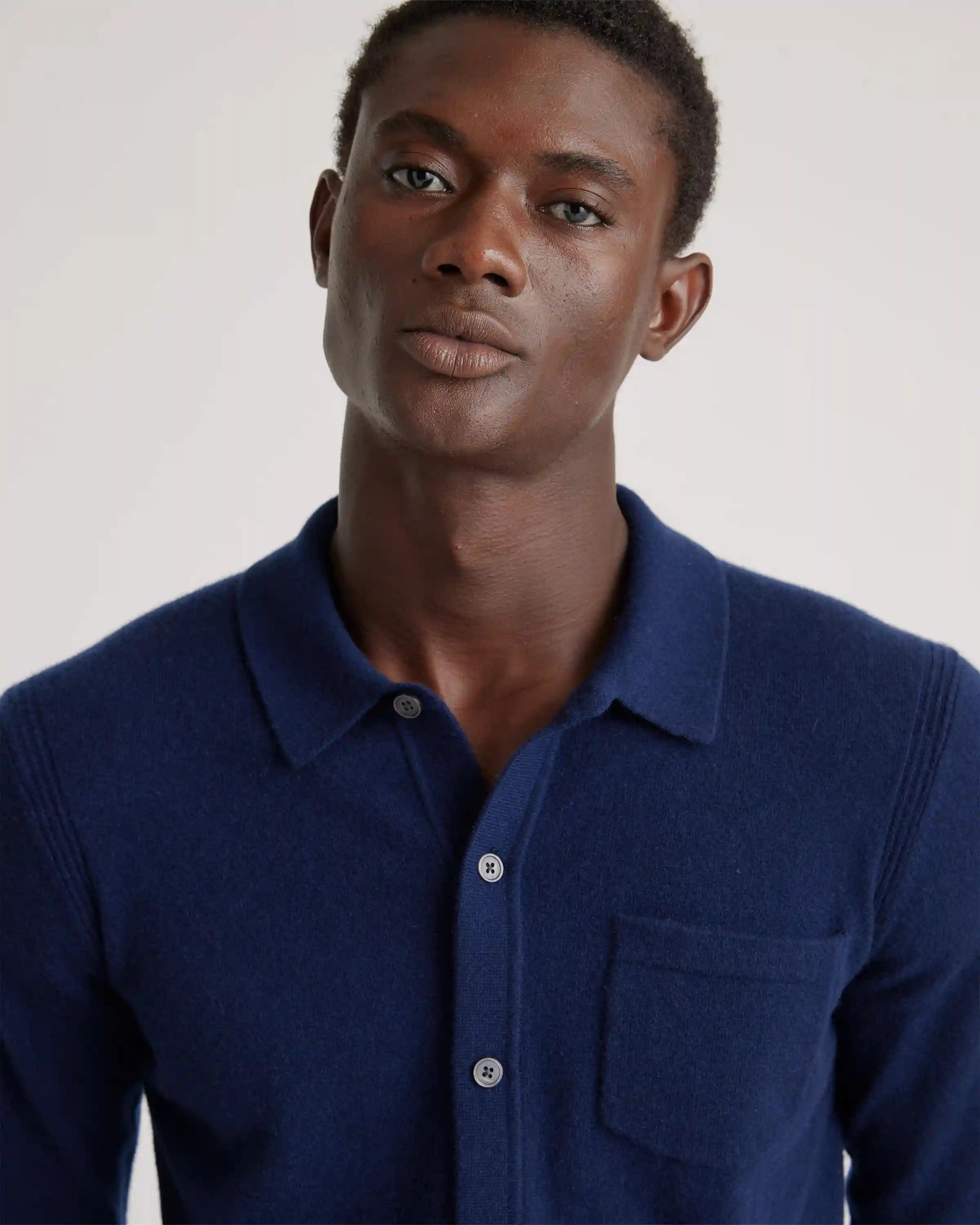 Mongolian Cashmere Button Down Sweater