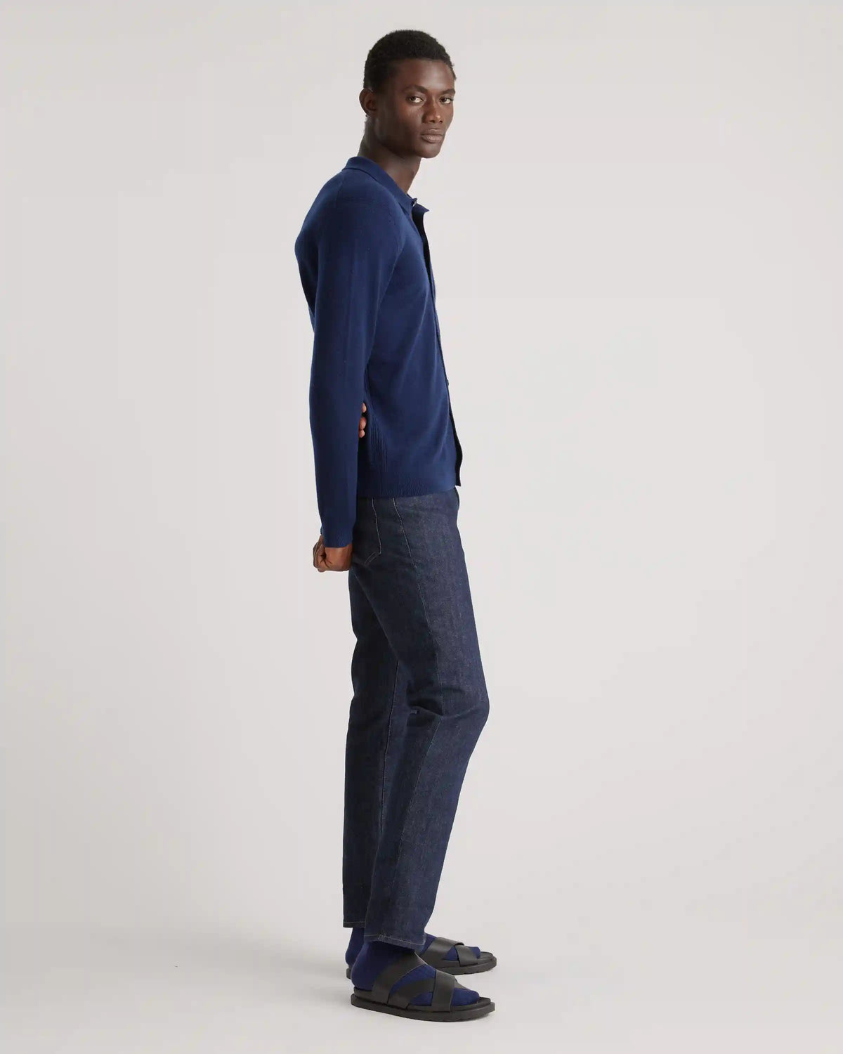 Mongolian Cashmere Button Down Sweater