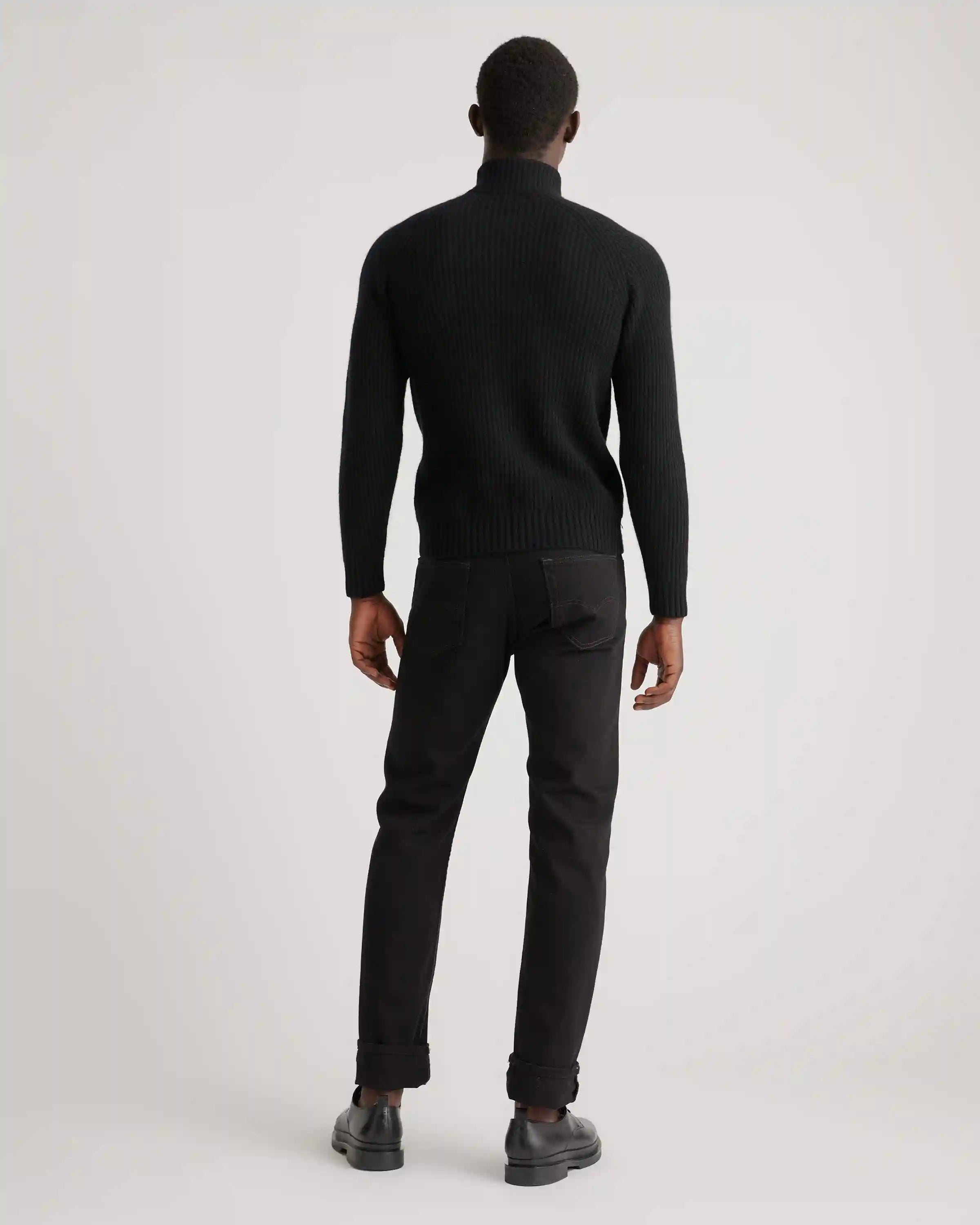 Mongolian Spring Cashmere Fisherman Quarter Zip Sweater