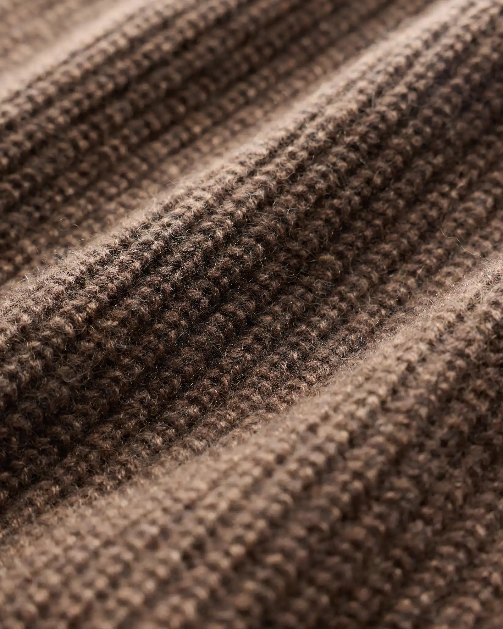 Mongolian Cashmere Fisherman Full Zip Sweater
