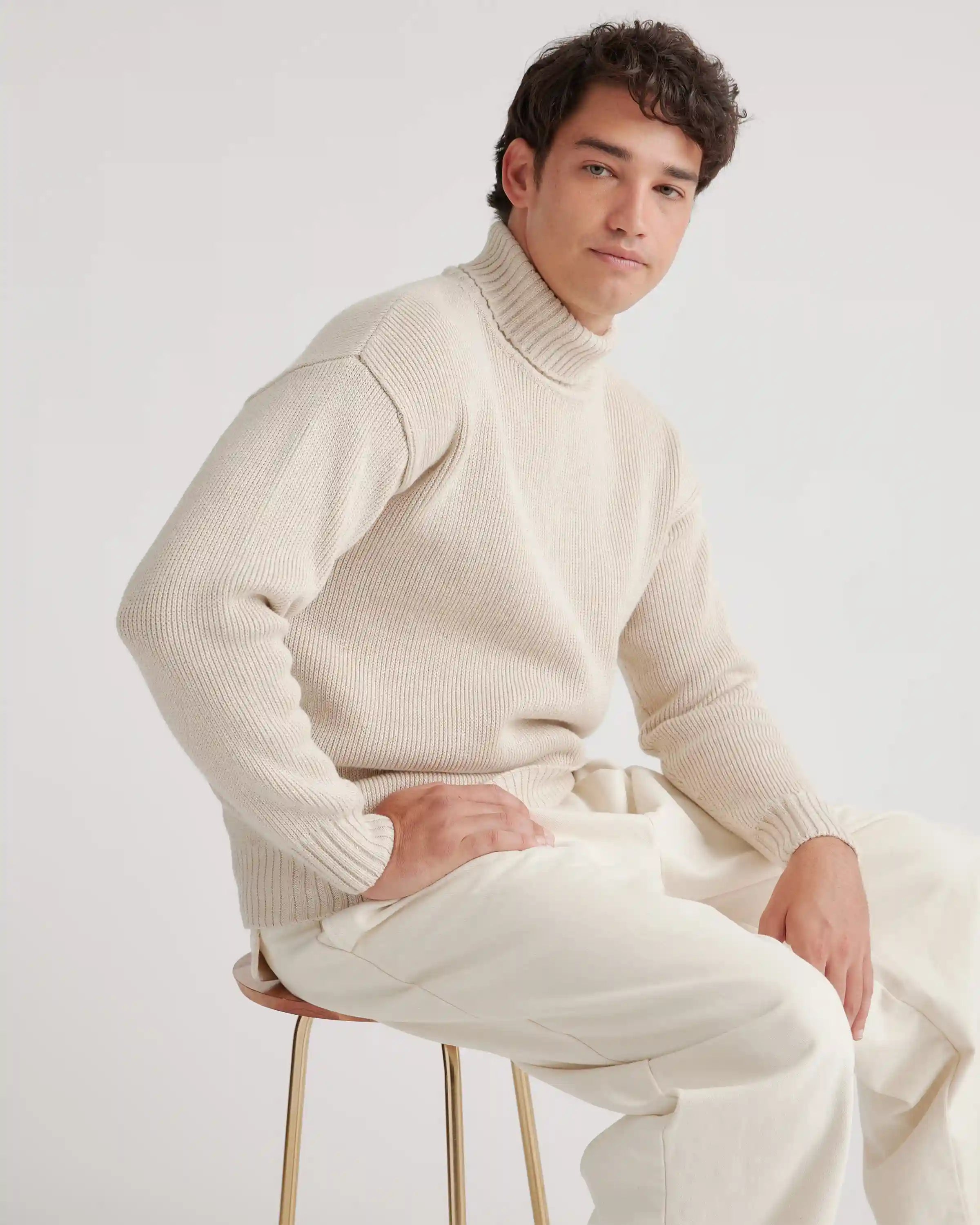 100% Organic Cotton Turtleneck Sweater