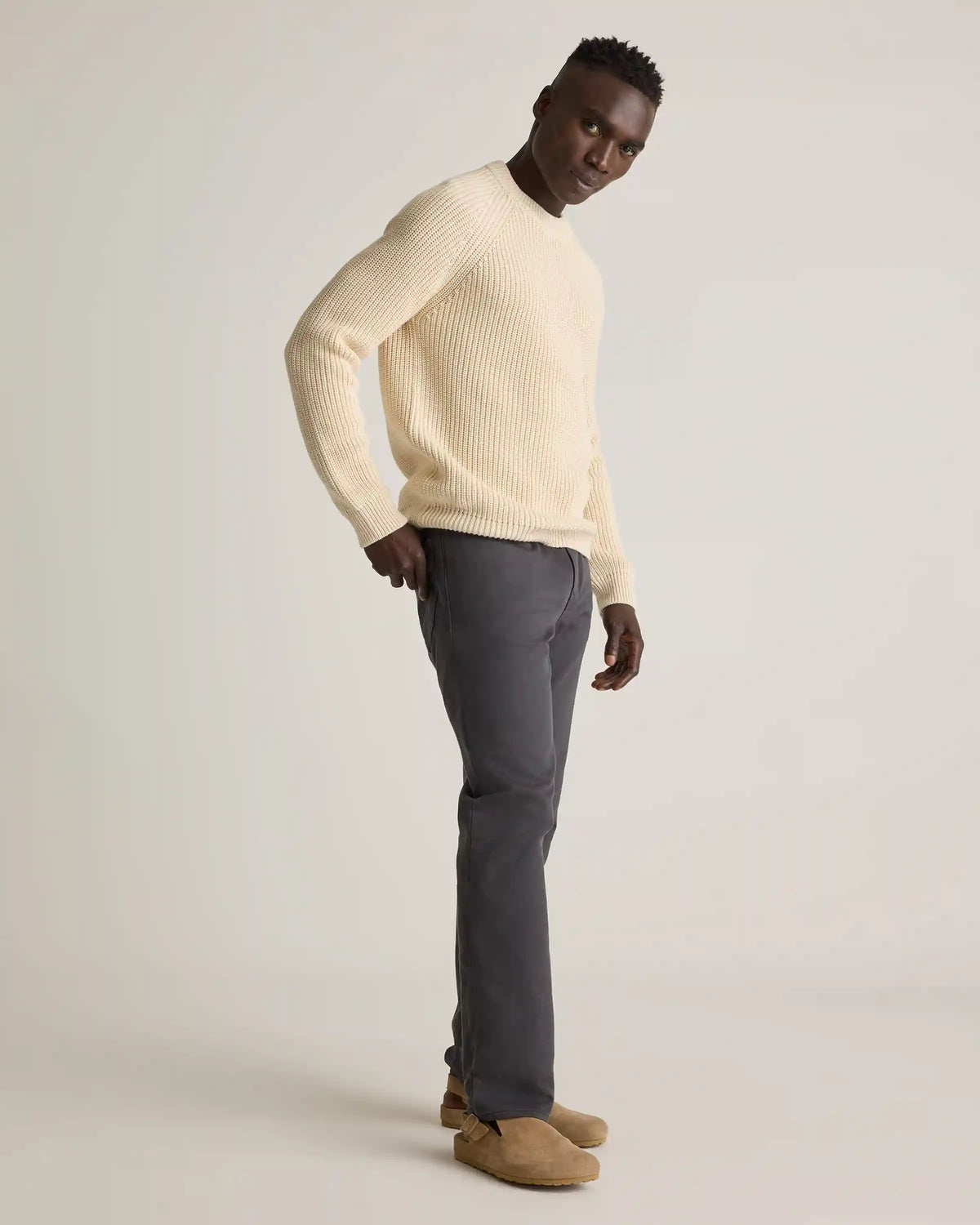 100% Organic Cotton Fisherman Crew Sweater