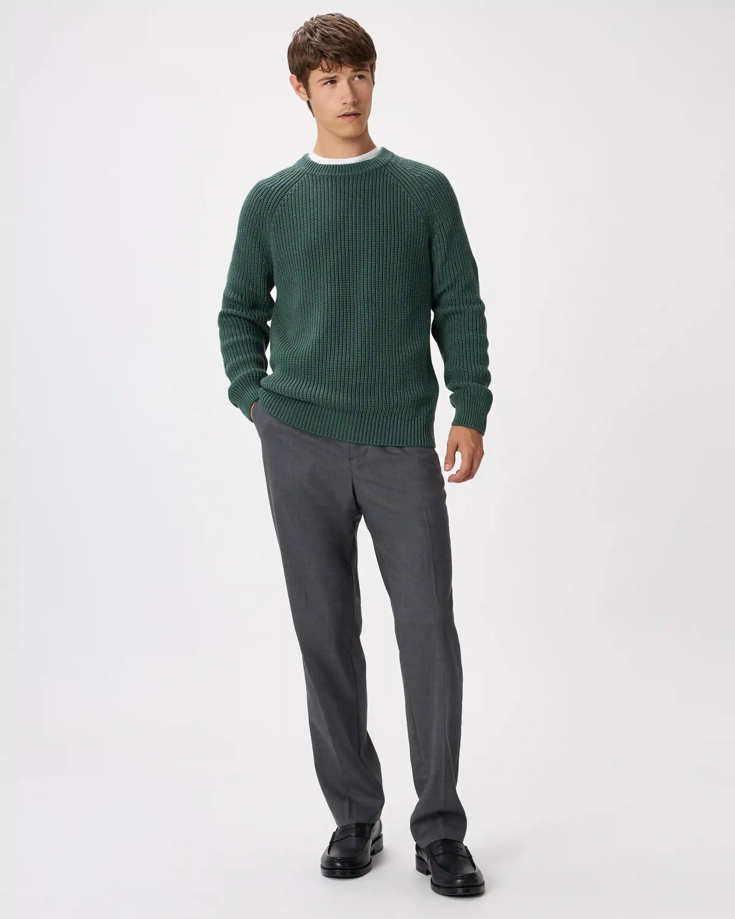 100% Organic Cotton Fisherman Crew Sweater