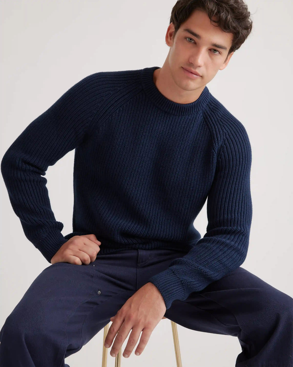 100% Organic Cotton Fisherman Crew Sweater