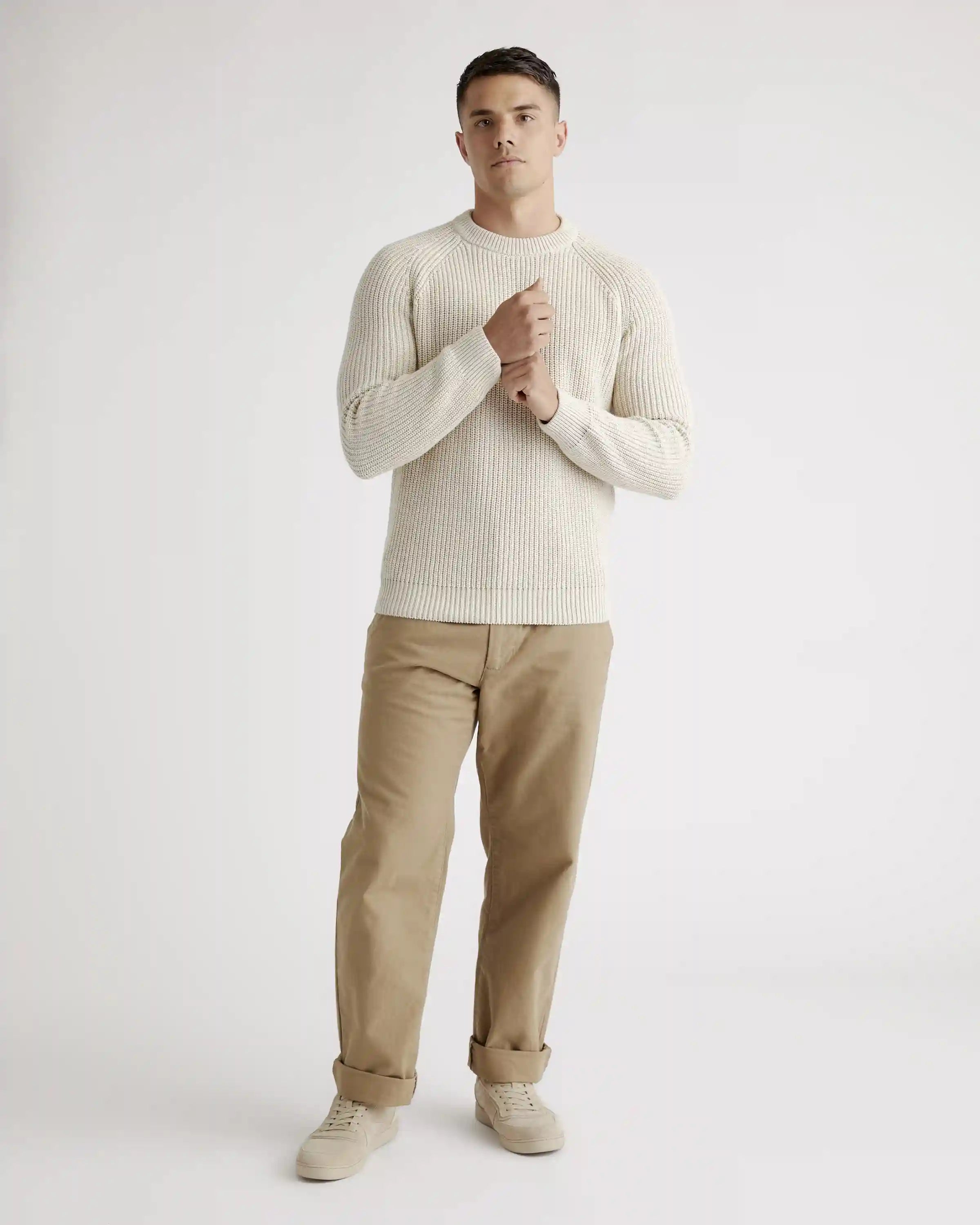 100% Organic Cotton Fisherman Crew Sweater
