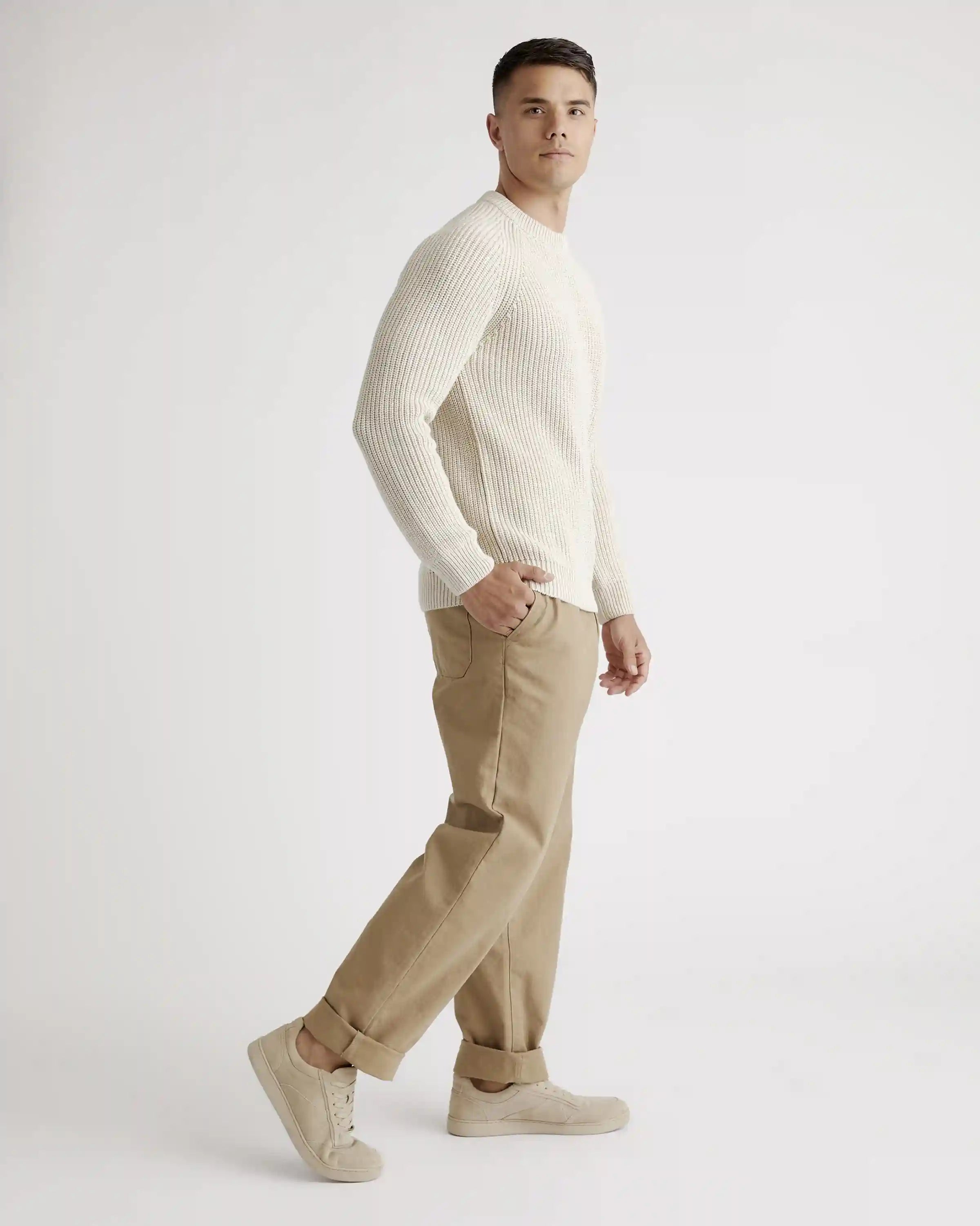 100% Organic Cotton Fisherman Crew Sweater