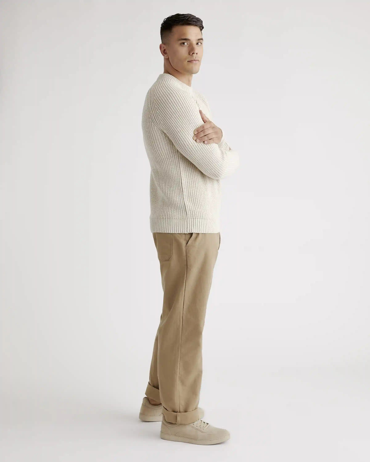 100% Organic Cotton Fisherman Crew Sweater