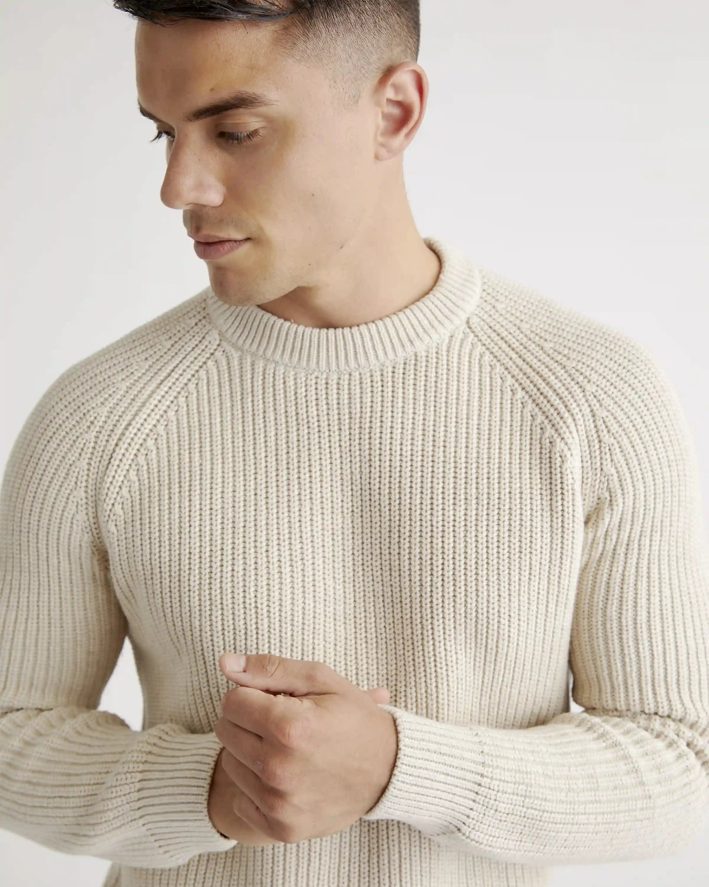 100% Organic Cotton Fisherman Crew Sweater