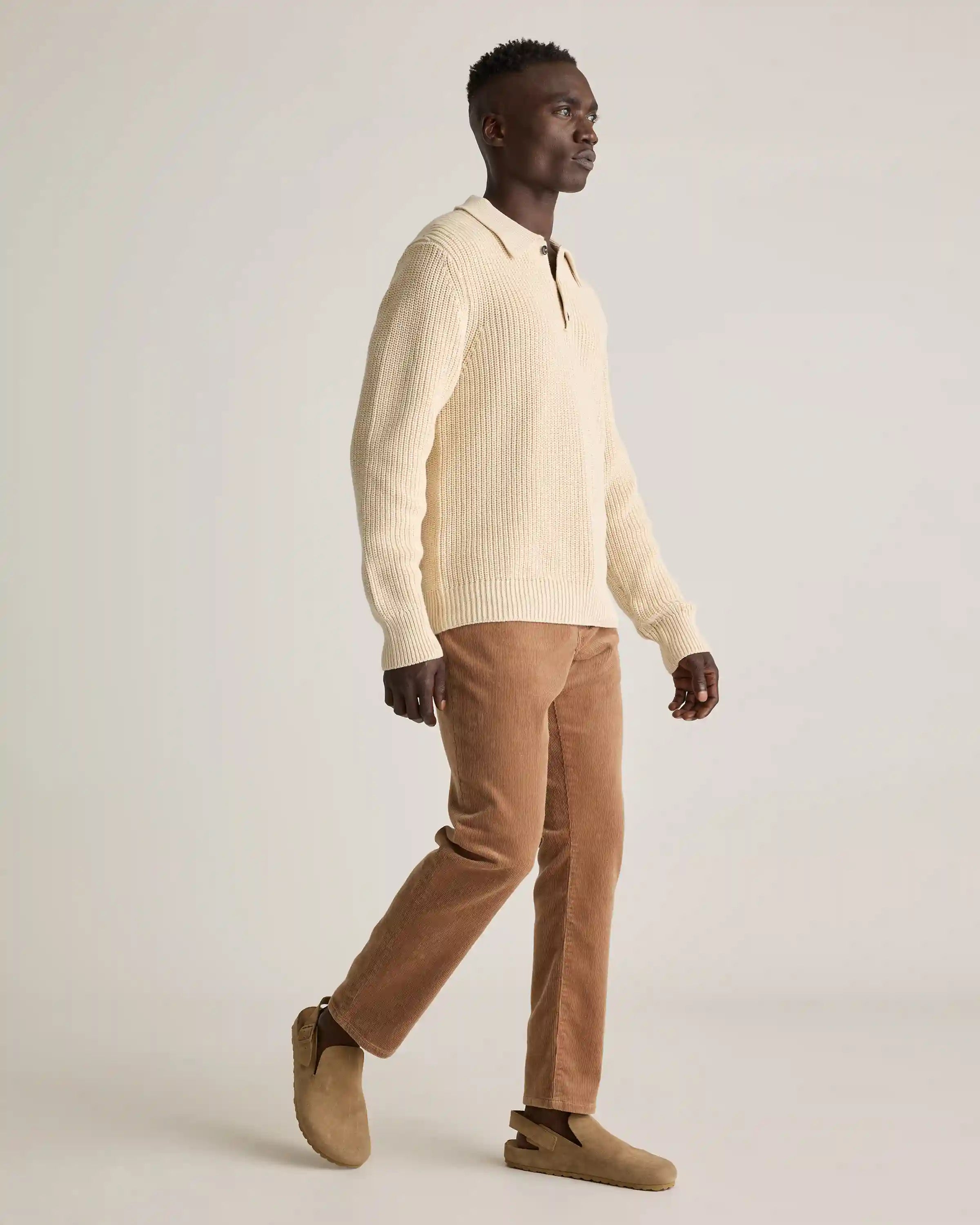 100% Organic Cotton Fisherman Polo Sweater