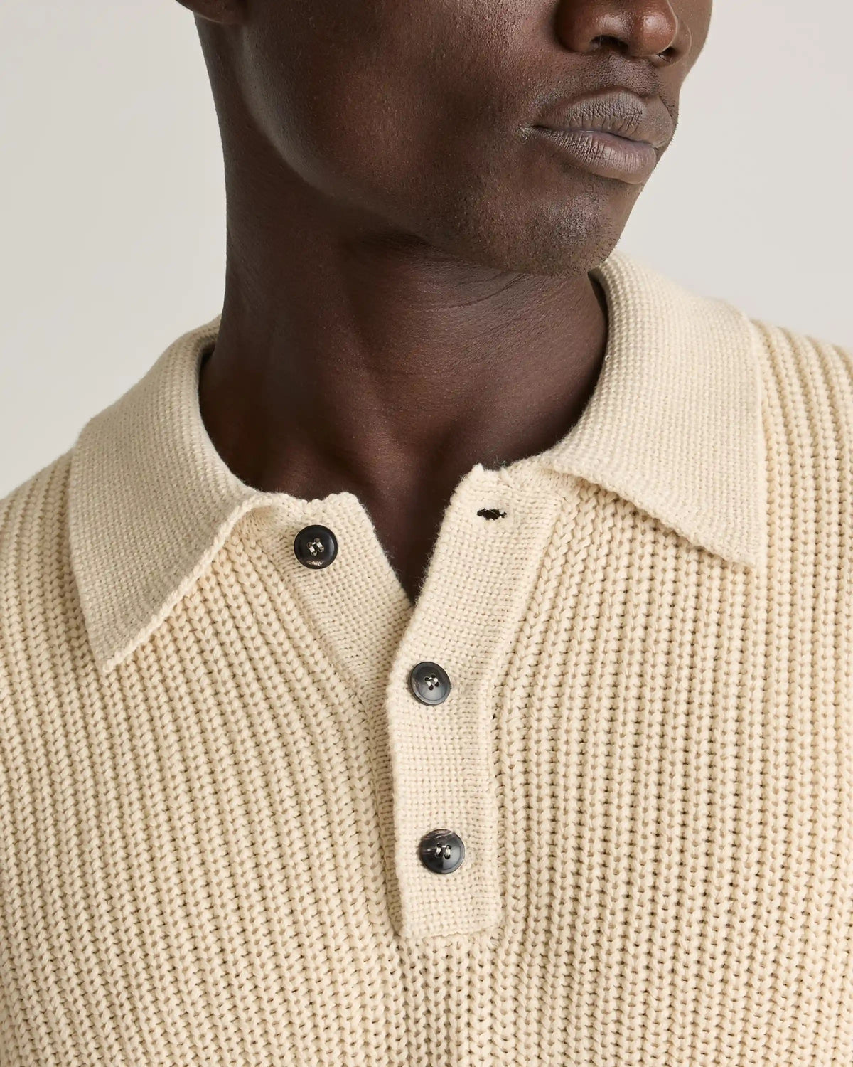 100% Organic Cotton Fisherman Polo Sweater