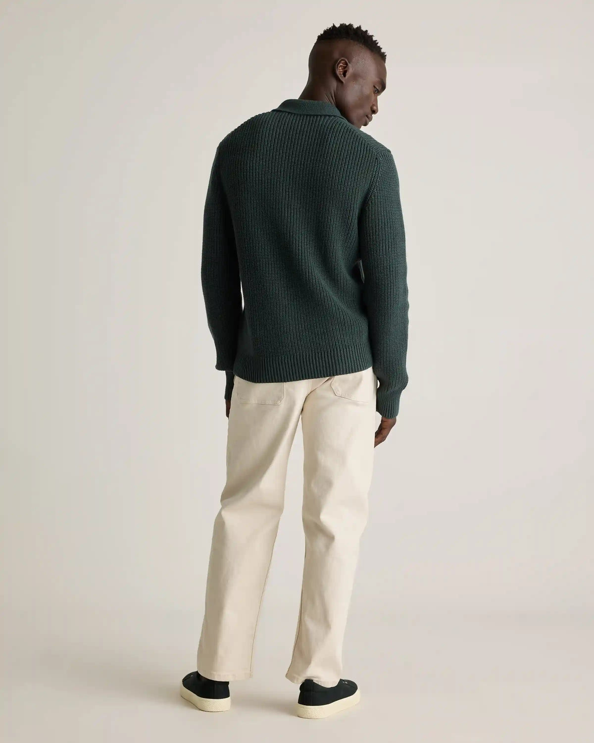 100% Organic Cotton Fisherman Polo Sweater