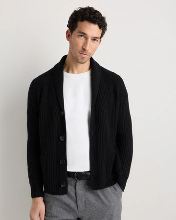 Mongolian Cashmere Shawl Collar Cardigan