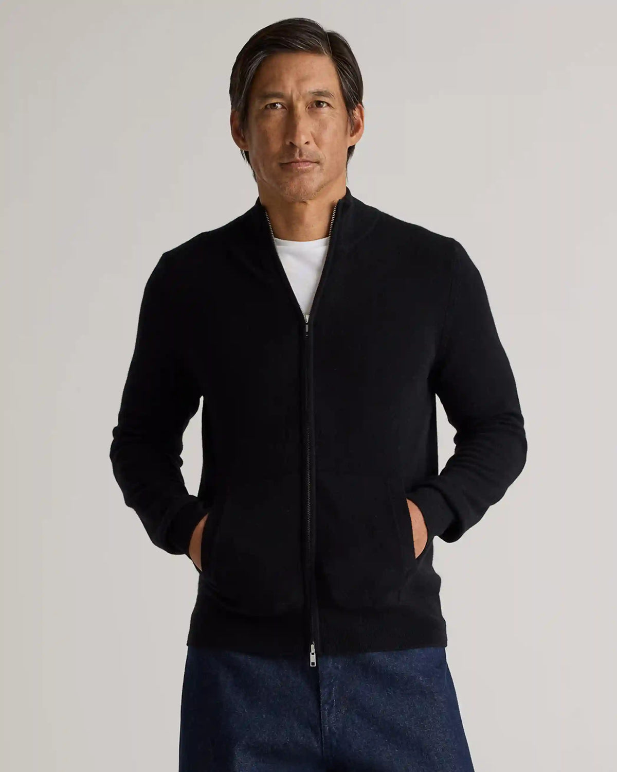 Mongolian Cashmere Full Zip Sweater