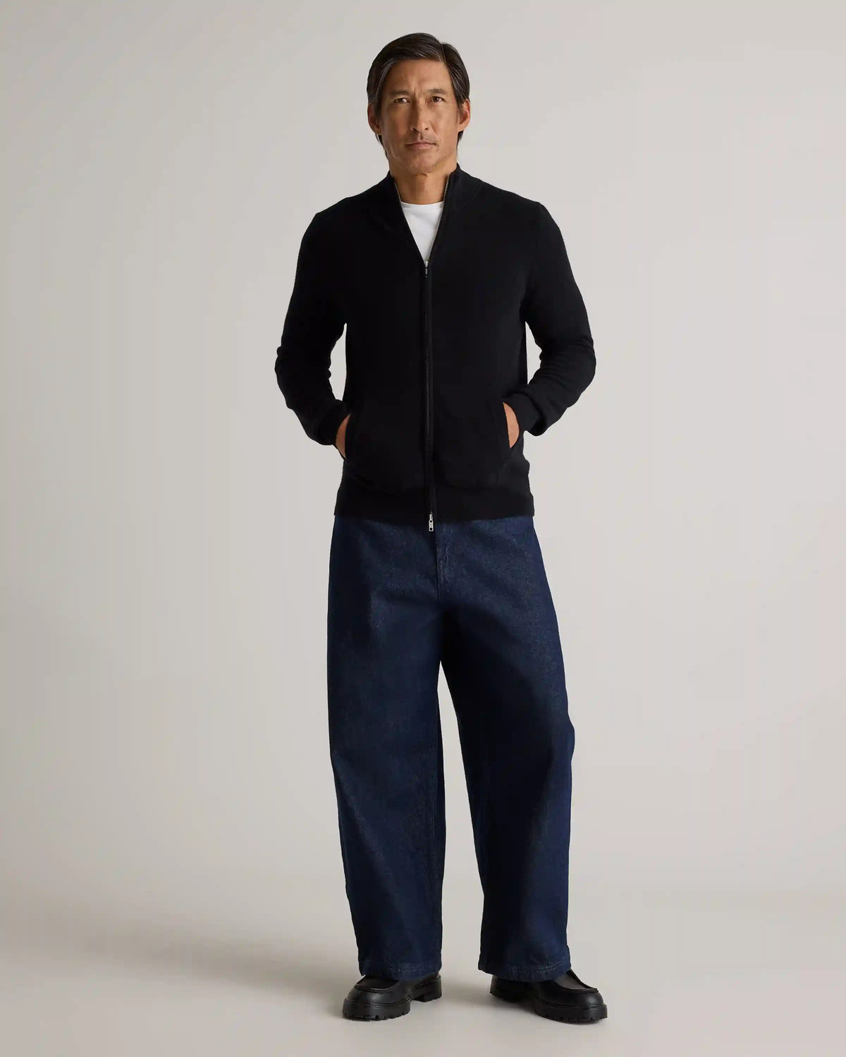 Mongolian Cashmere Full Zip Sweater