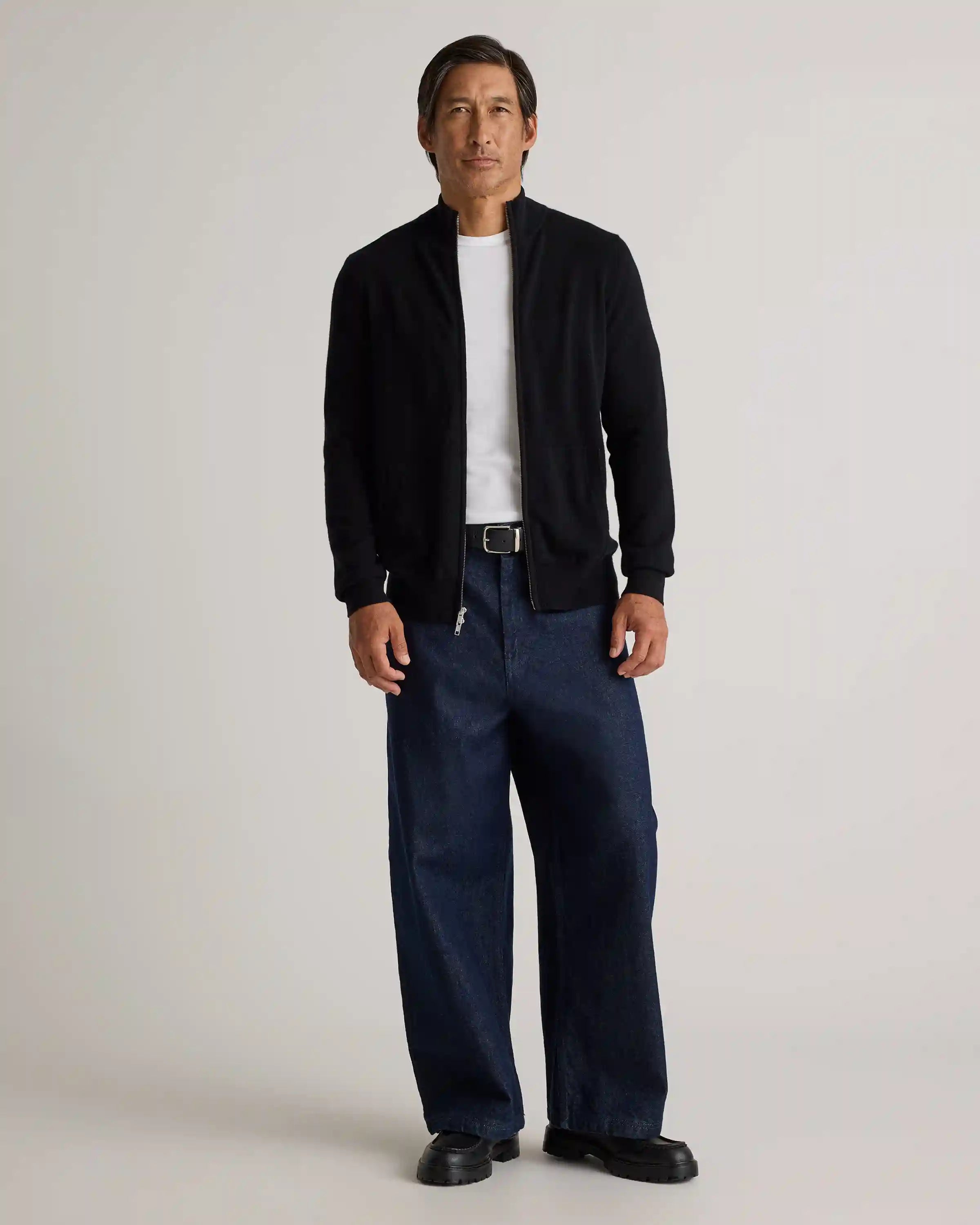 Mongolian Cashmere Full Zip Sweater