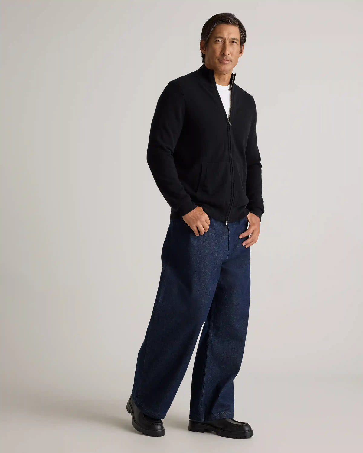 Mongolian Cashmere Full Zip Sweater
