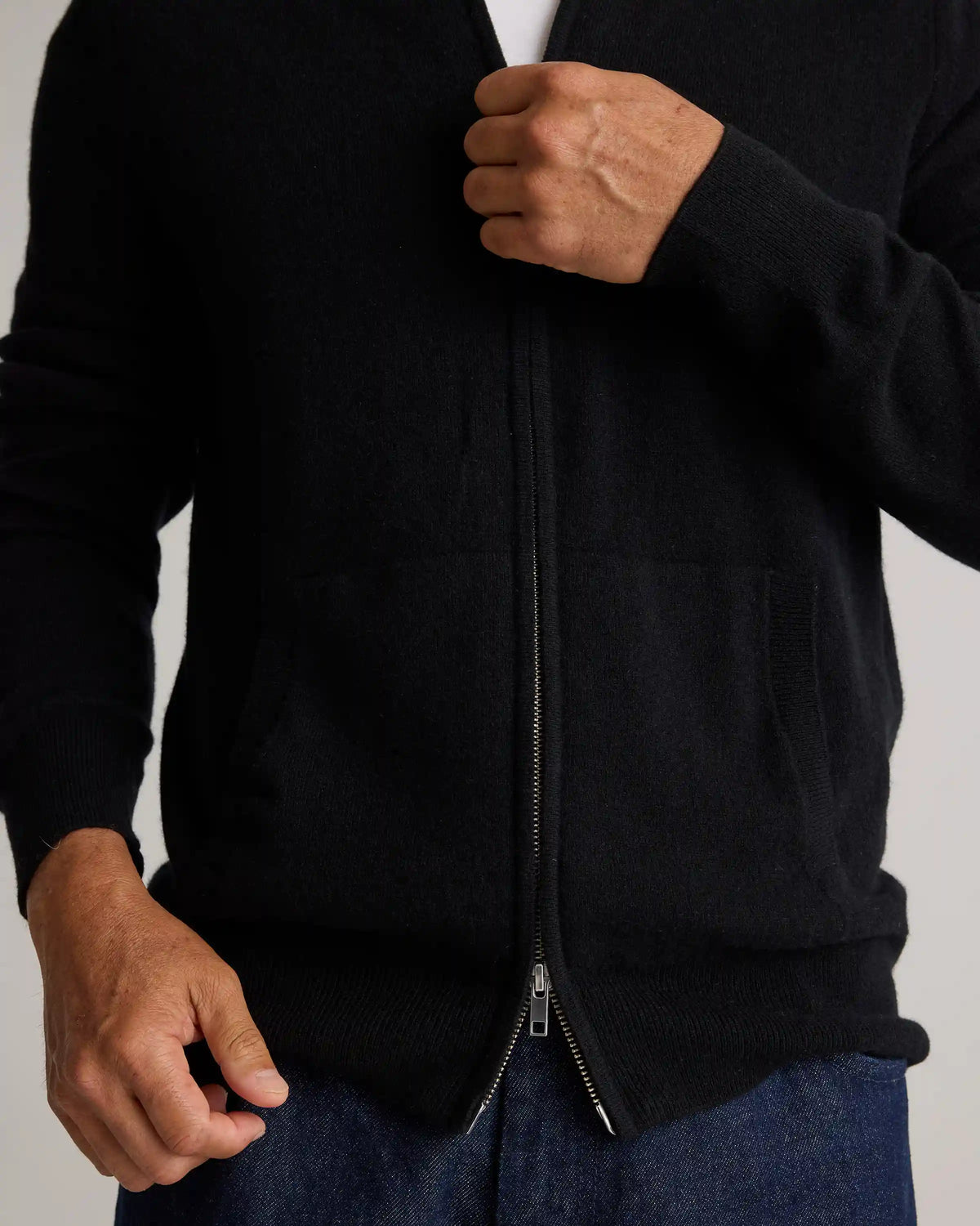 Mongolian Cashmere Full Zip Sweater