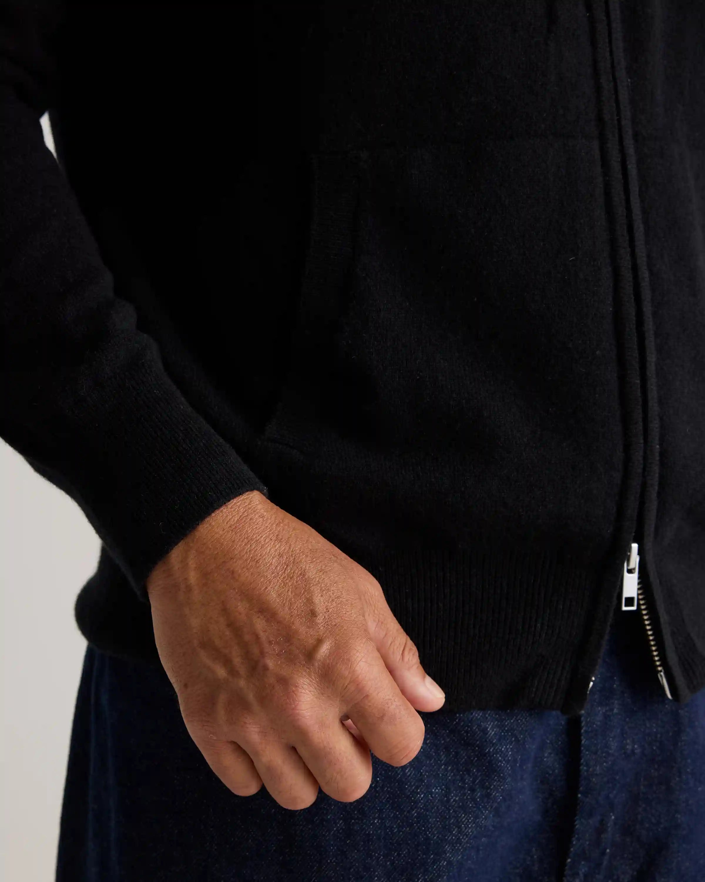 Mongolian Cashmere Full Zip Sweater