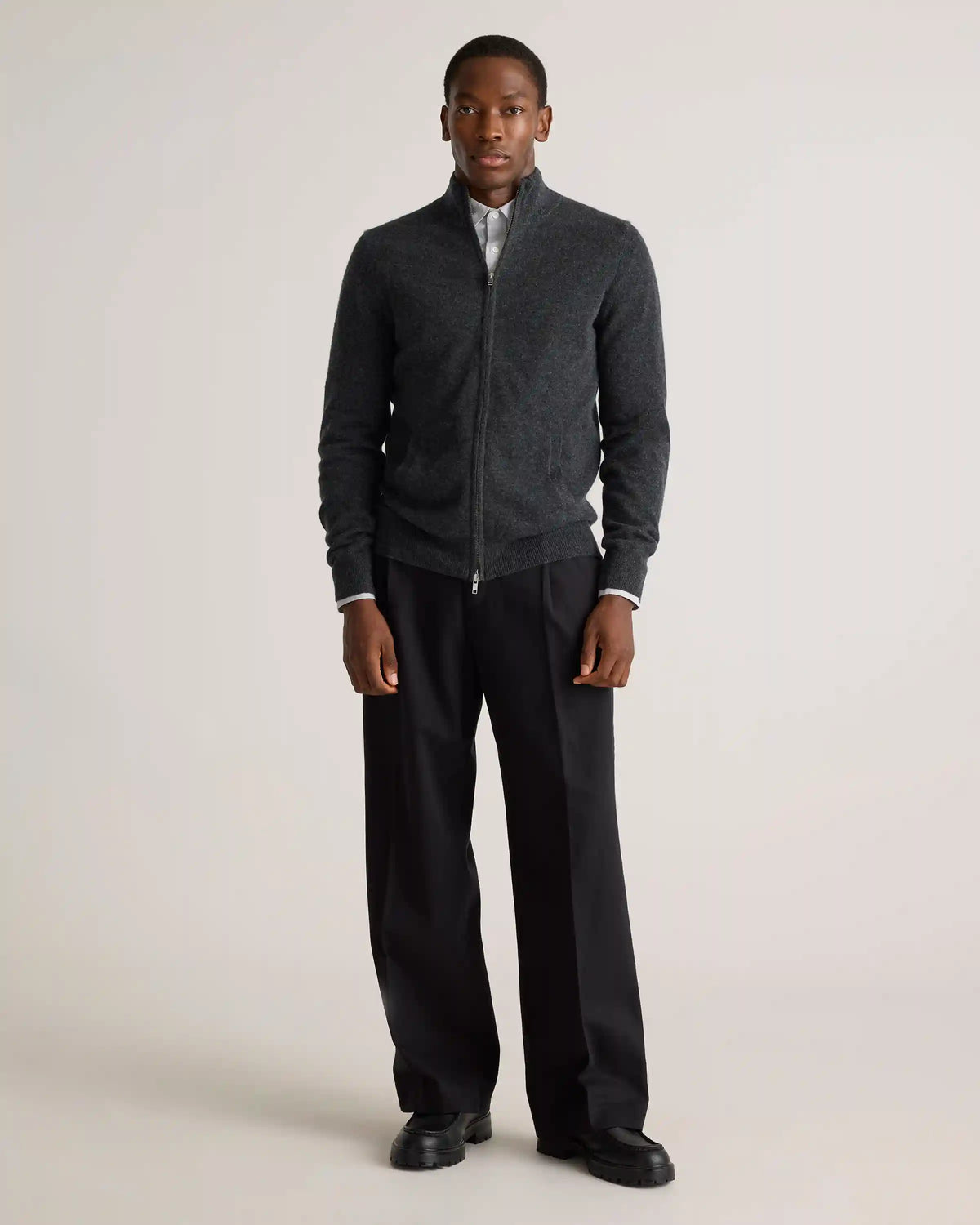 Mongolian Cashmere Full Zip Sweater