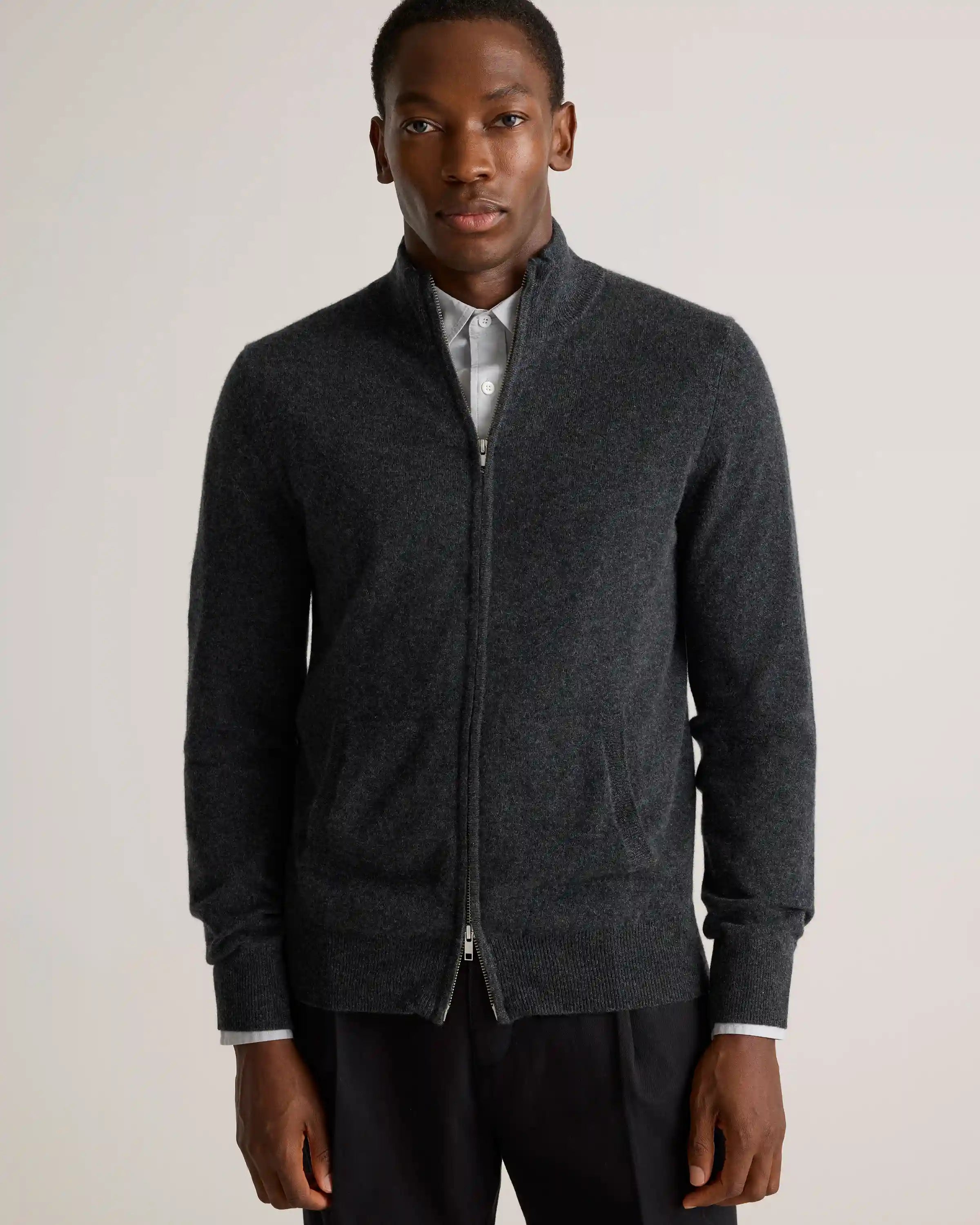 Mongolian Cashmere Full Zip Sweater