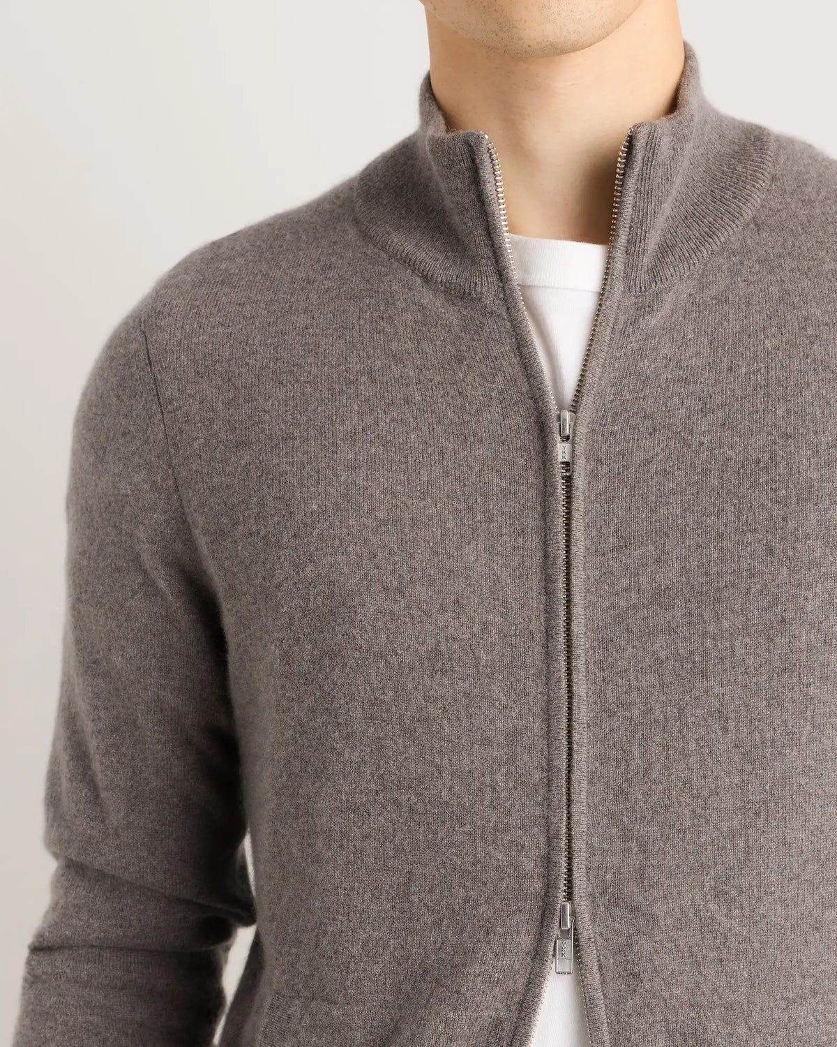 Mongolian Cashmere Full Zip Sweater