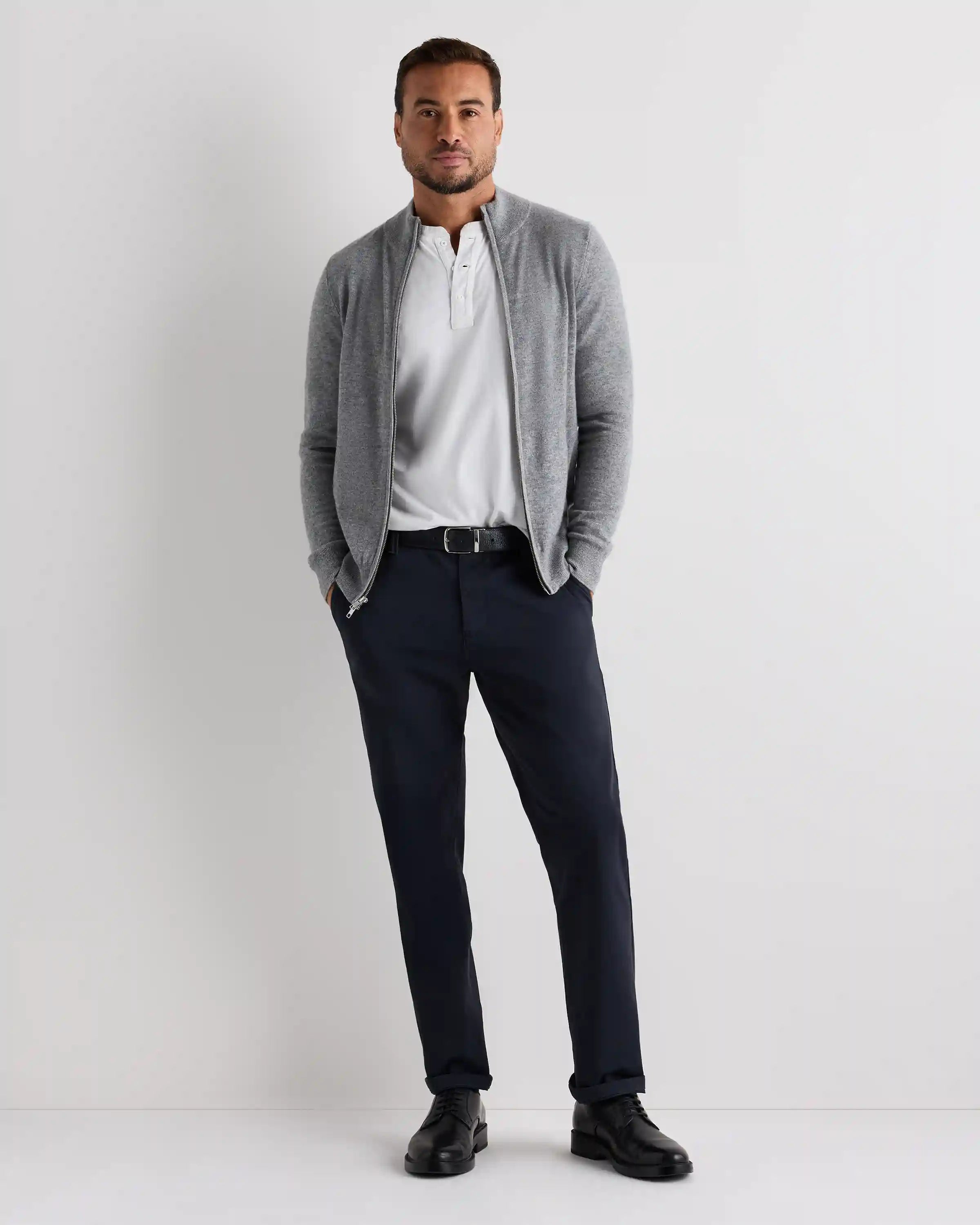 Mongolian Cashmere Full Zip Sweater