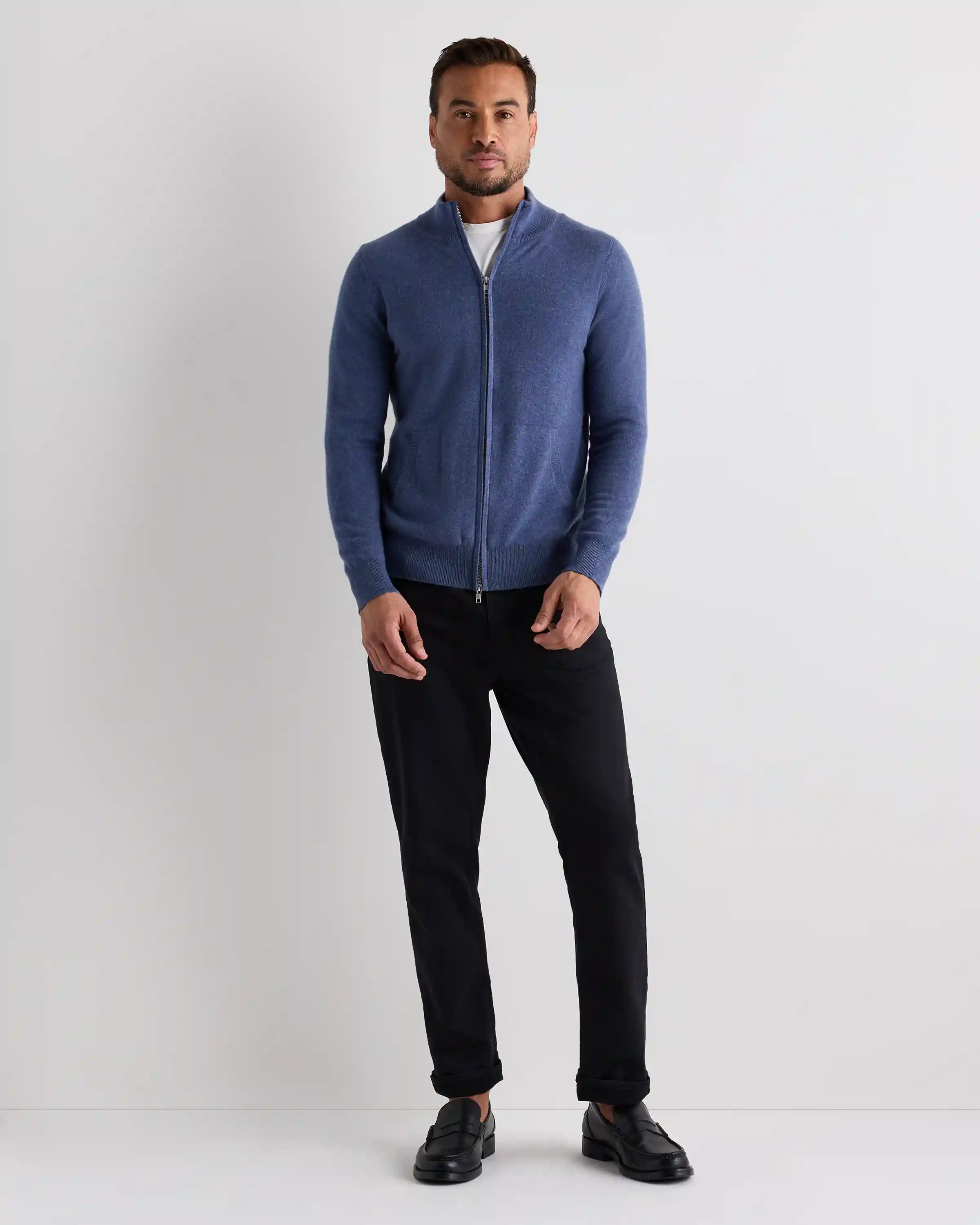 Mongolian Cashmere Full Zip Sweater