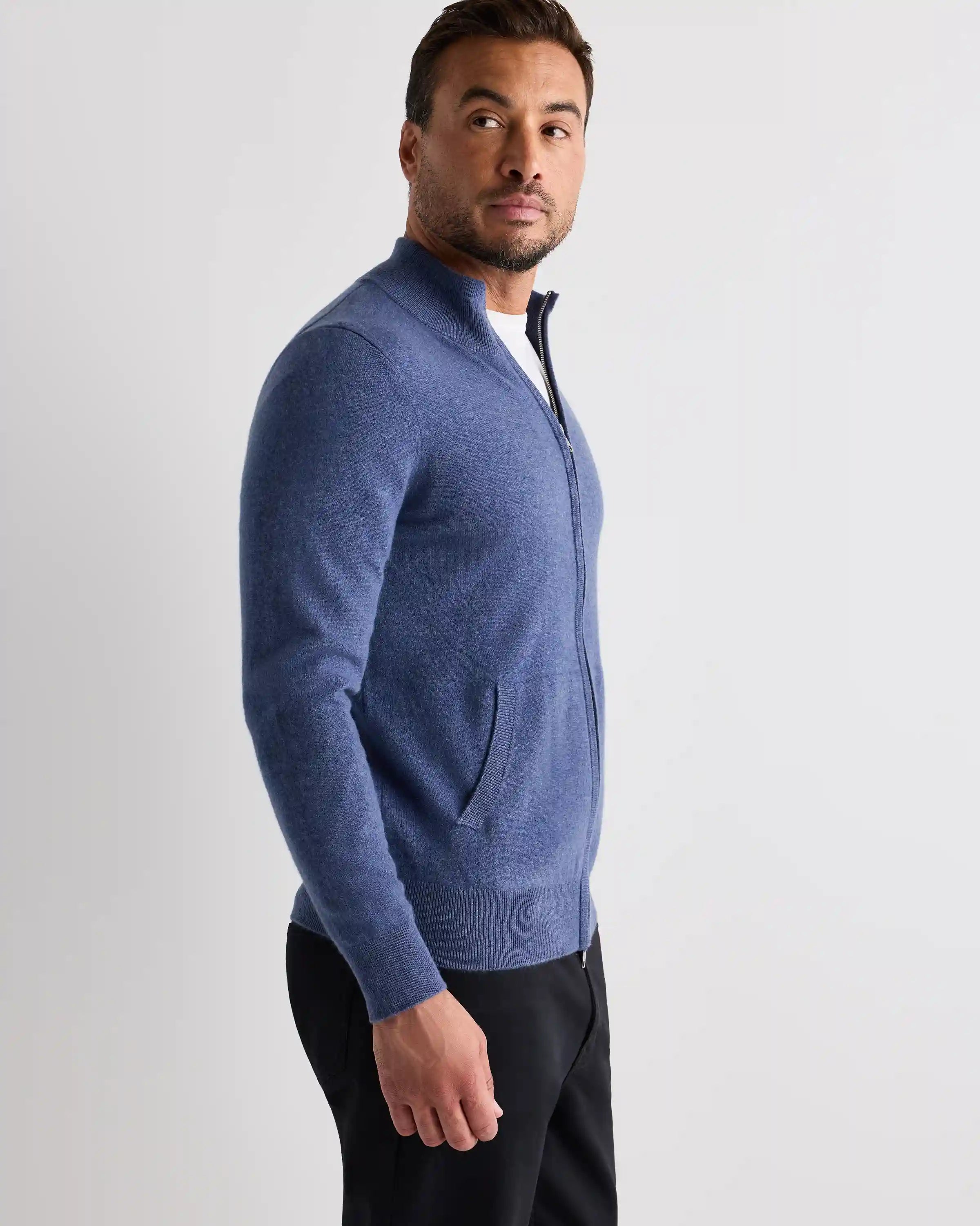 Mongolian Cashmere Full Zip Sweater