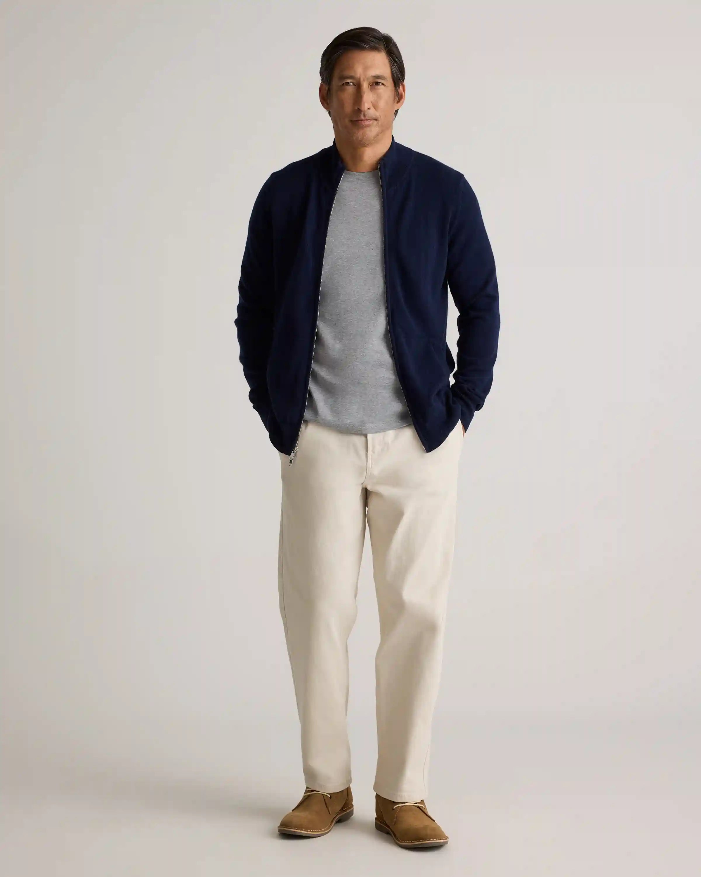 Mongolian Cashmere Full Zip Sweater