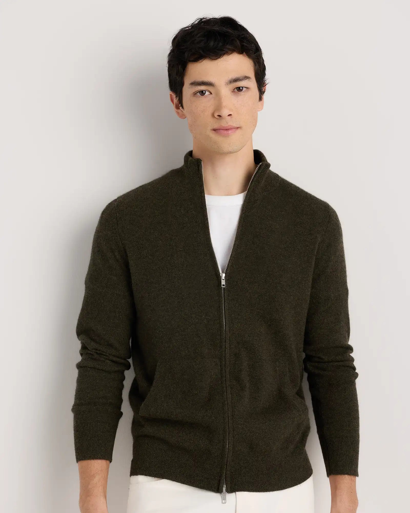 Mongolian Cashmere Full Zip Sweater