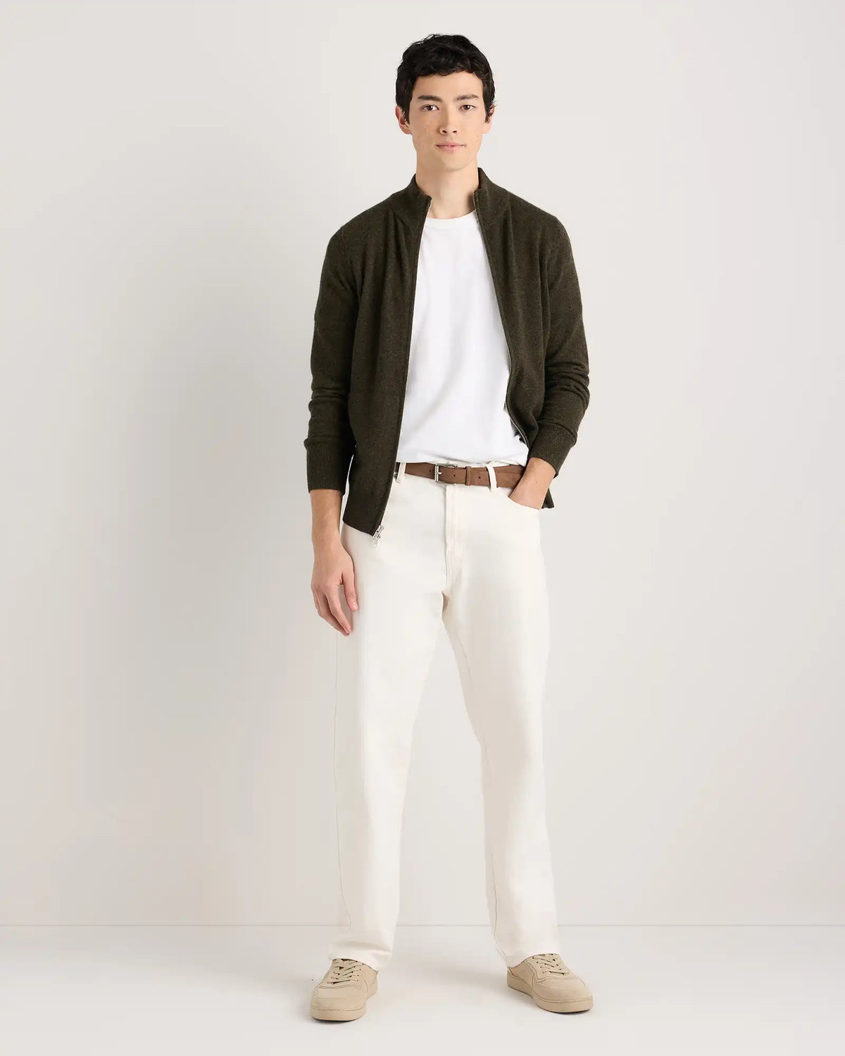 Mongolian Cashmere Full Zip Sweater