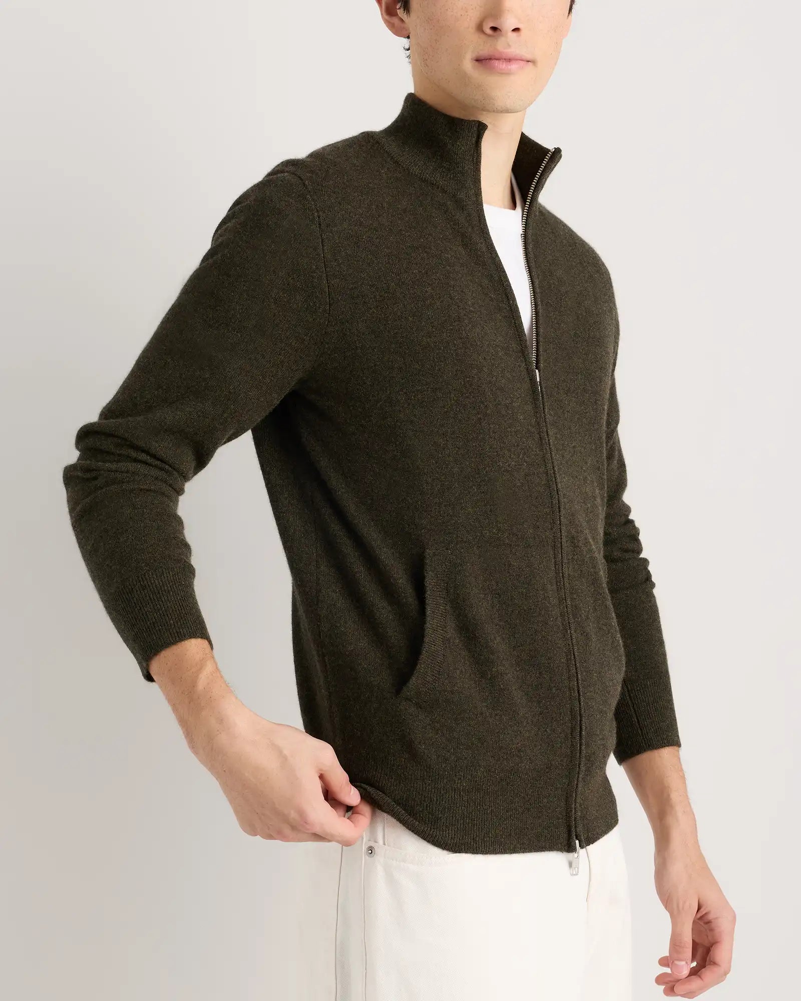 Mongolian Cashmere Full Zip Sweater