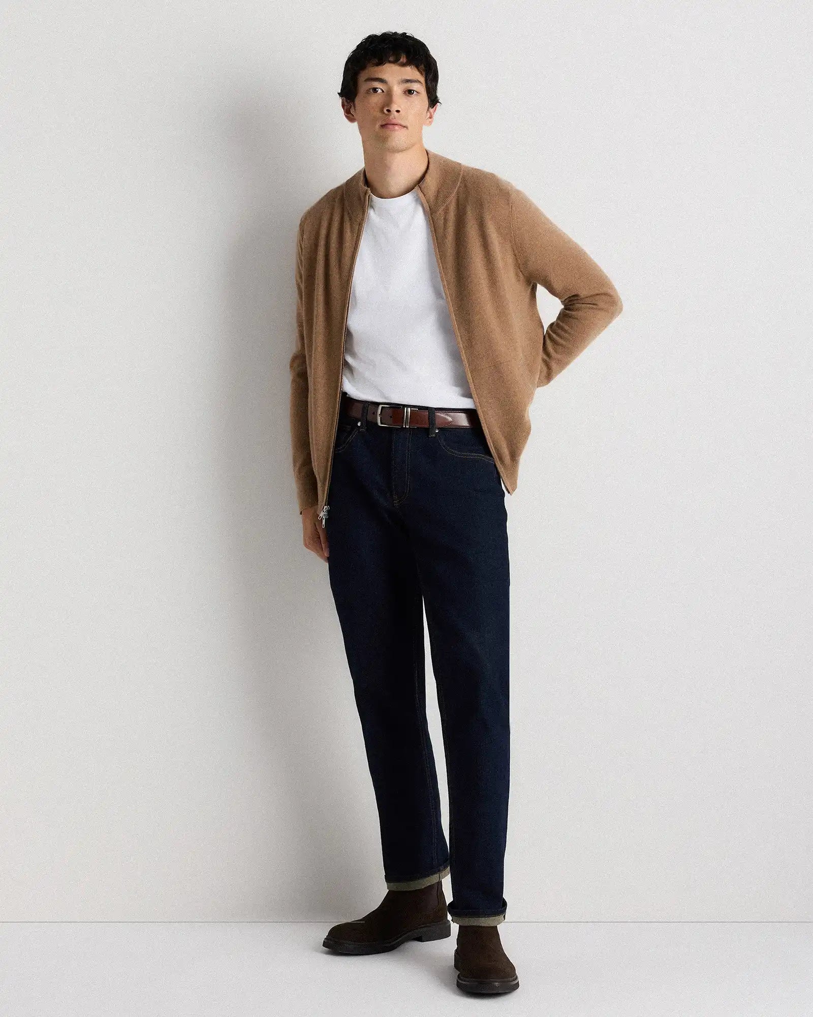 Mongolian Cashmere Full Zip Sweater